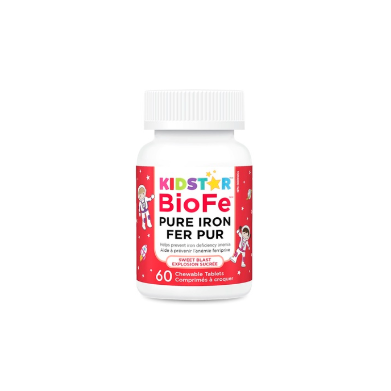 Kidstar Nutrients BioFe Pure Iron Chewable Tablets Sweet Blast