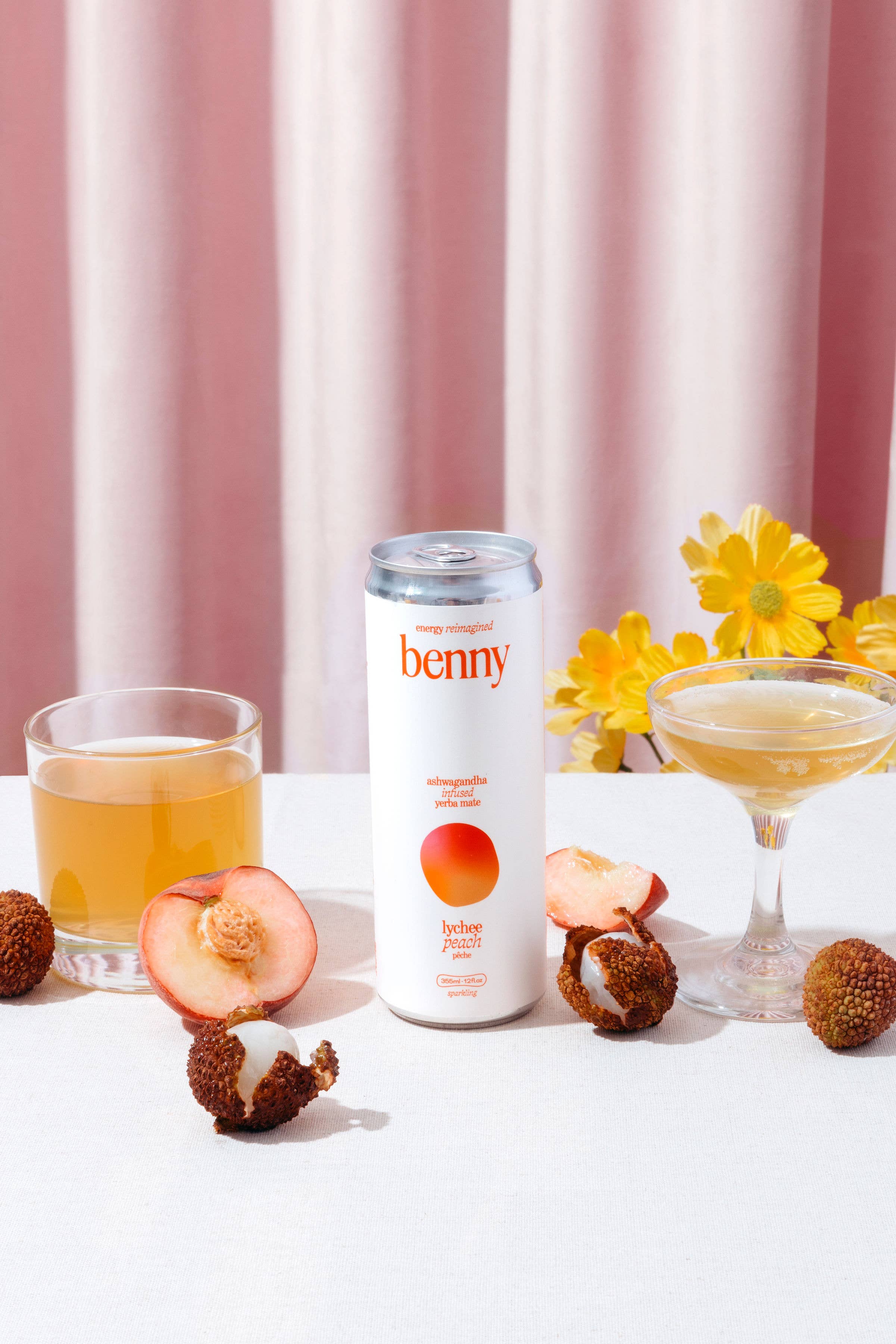 Benny - Peach Lychee Yerba Mate Energy Drink