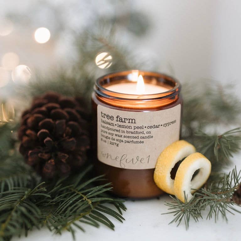 onefive1 - Winter holiday candles- soy wax : Tree farm