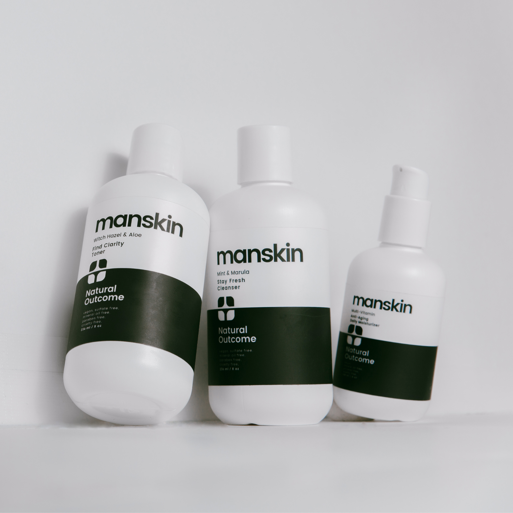 Natural Outcome Skincare - Man Skin Daily 3 Step Regimen Face Set
