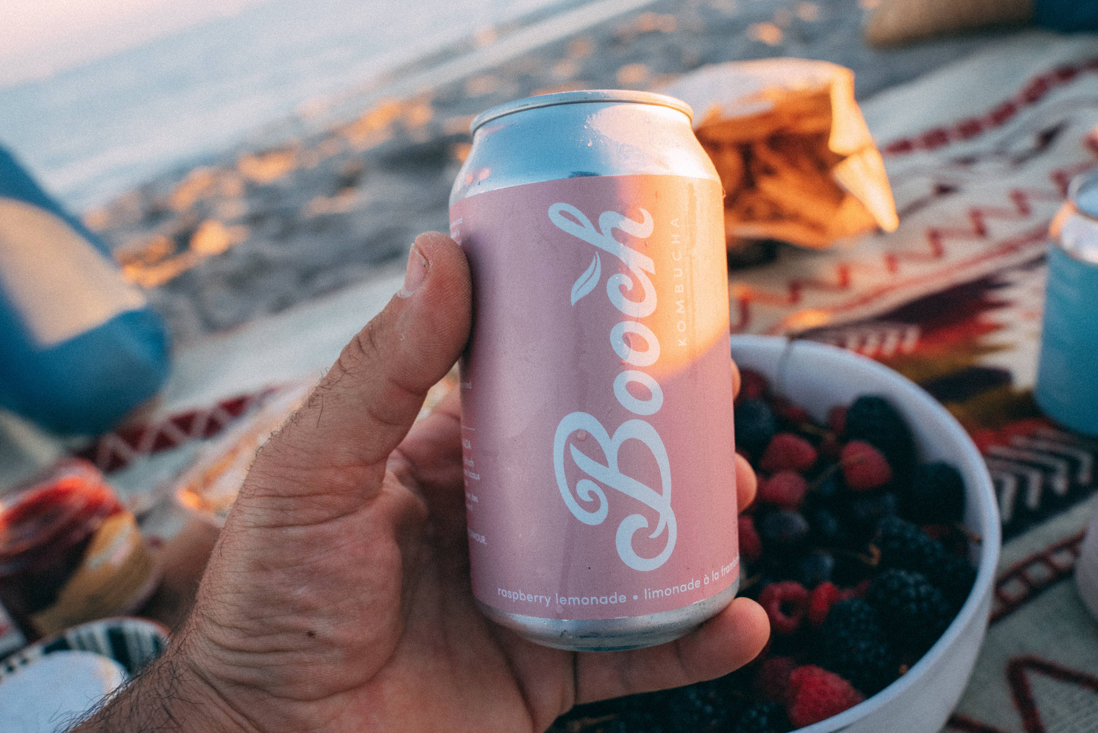 Booch Organic Kombucha + Moonbrew by Booch - Cans - Raspberry Lemonade Kombucha