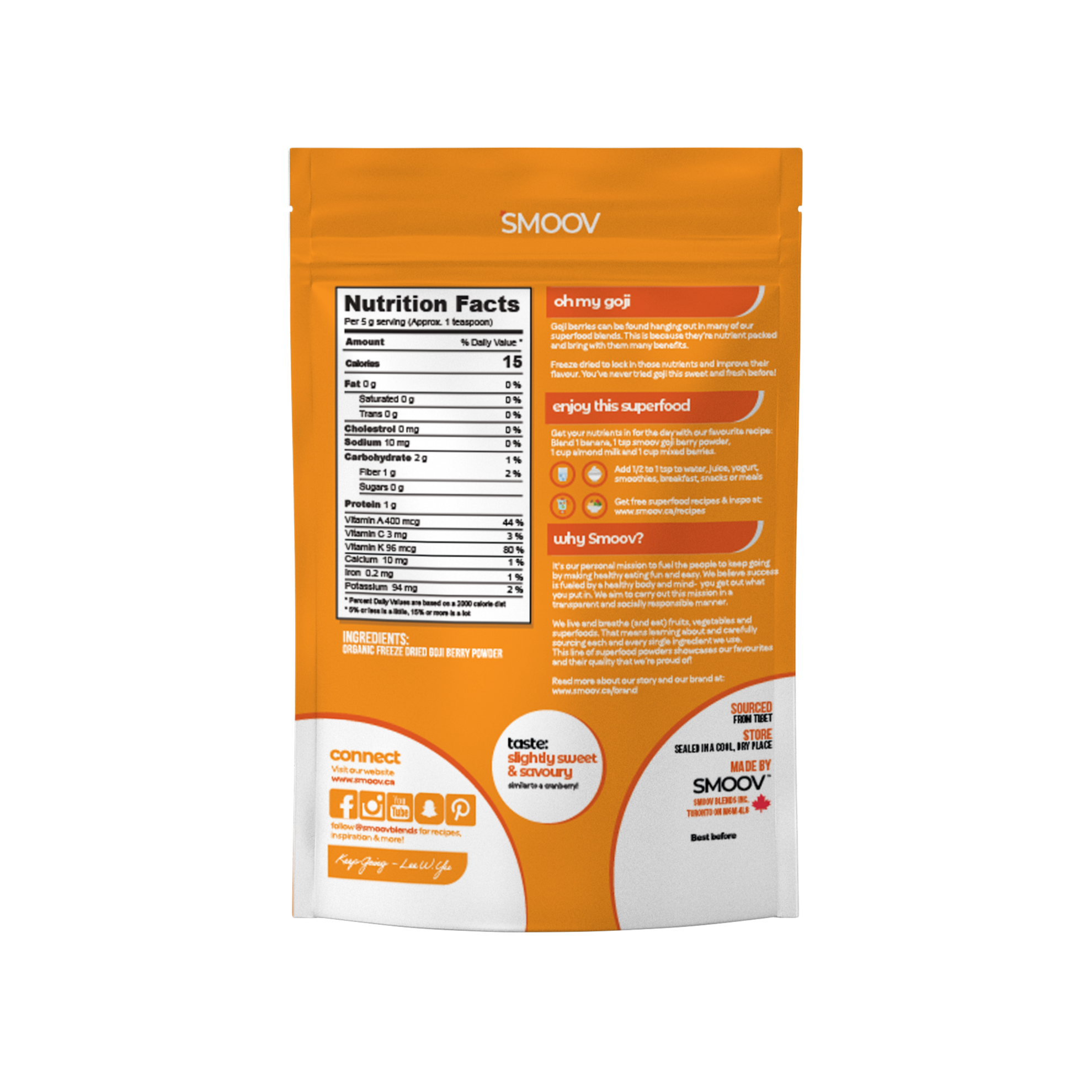 SMOOV - Organic Freeze Dried Goji Berry Powder