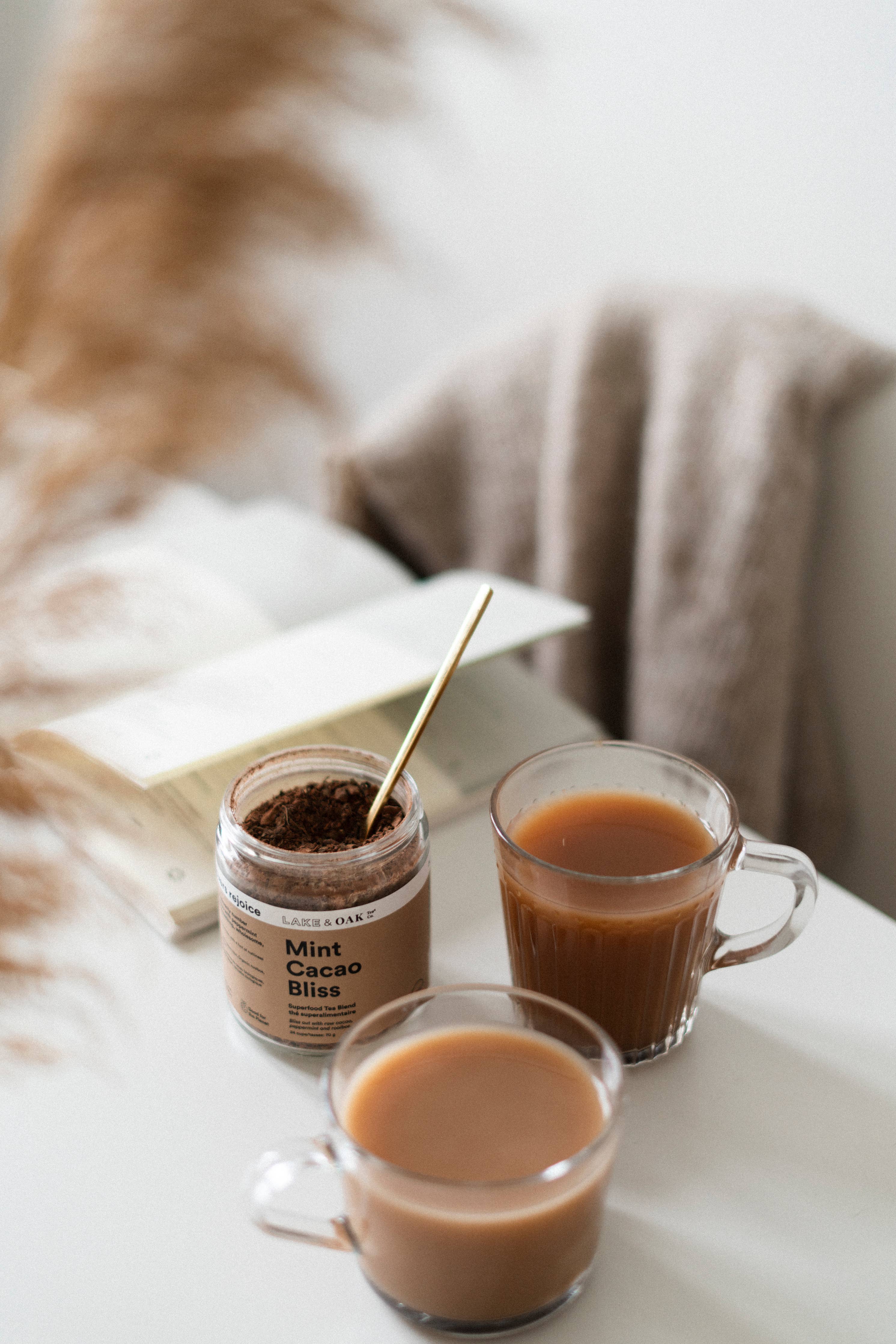 Lake & Oak Tea Co. - Mint Cacao Bliss - Superfood Tea: Retail Jar