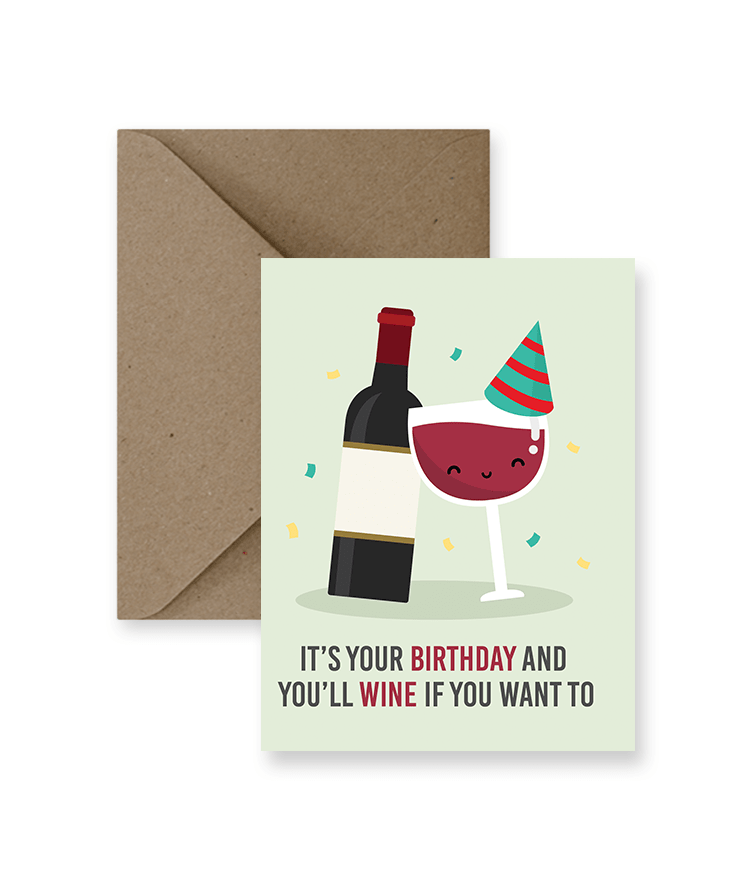 IMPAPER - Wine Birthday Card