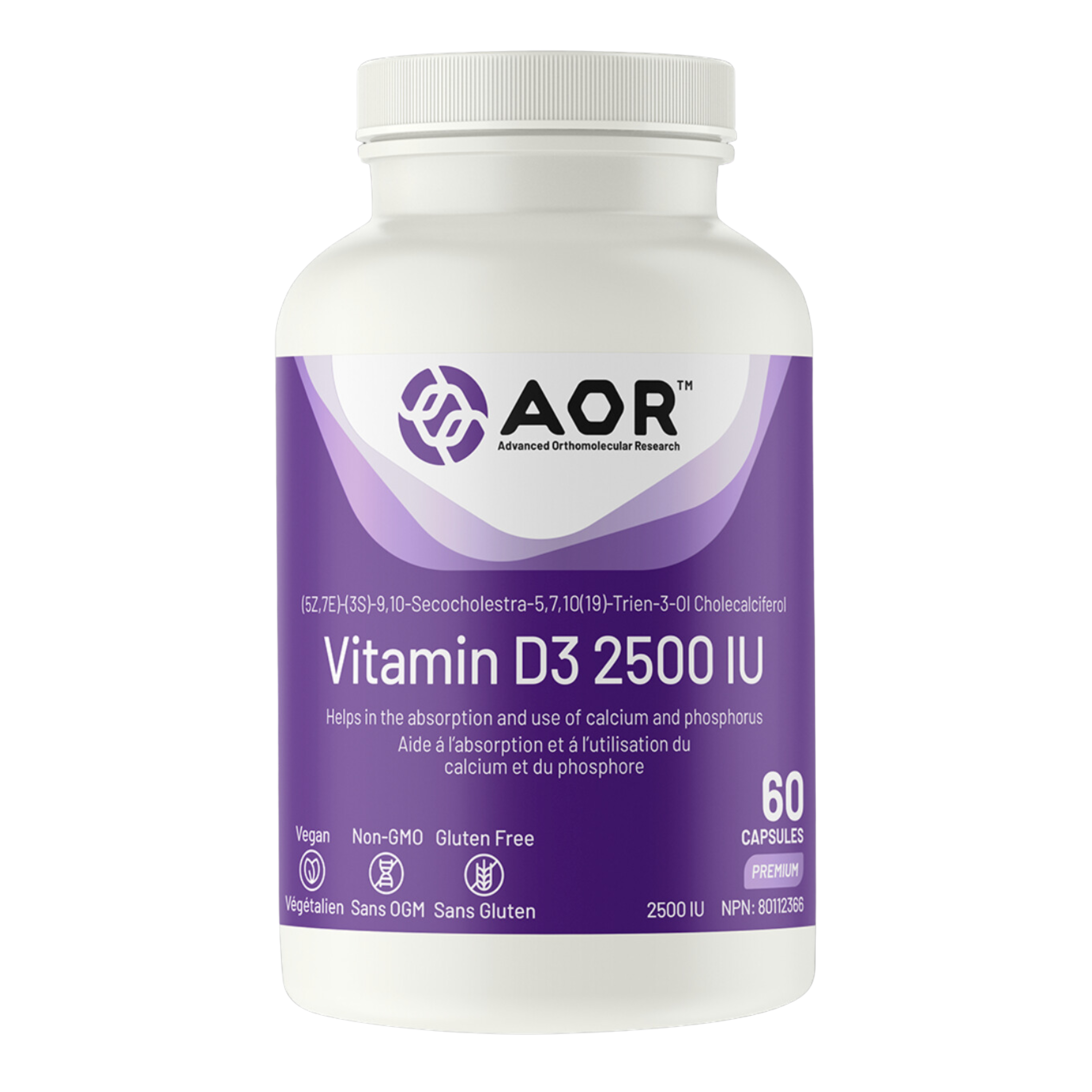 AOR Vitamin D3 2500 IU