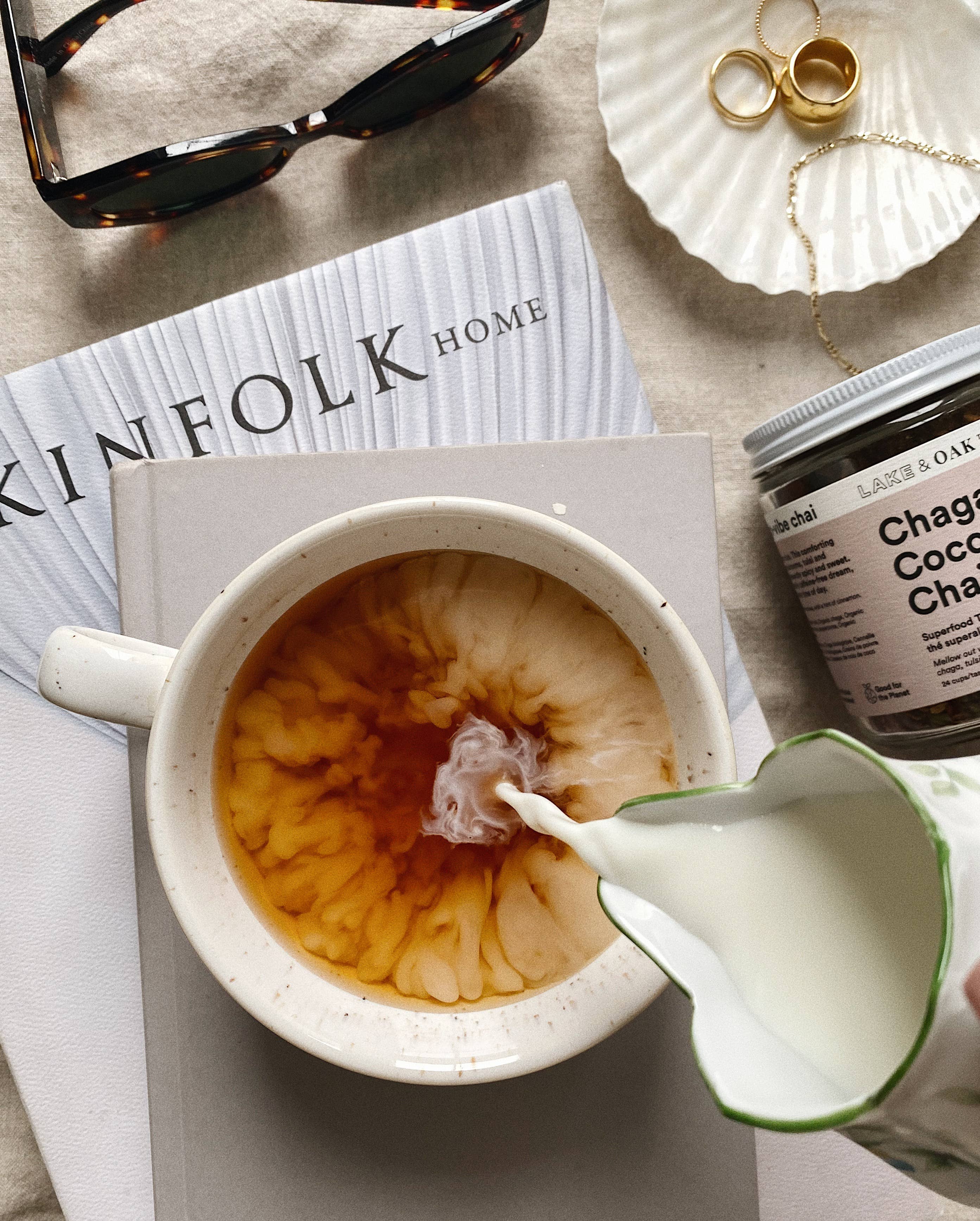 Lake & Oak Tea Co. - Spiced Coconut Chai - Superfood Tea Blend: Plant-Based Pyramid Tea Bags - Retail Pouch