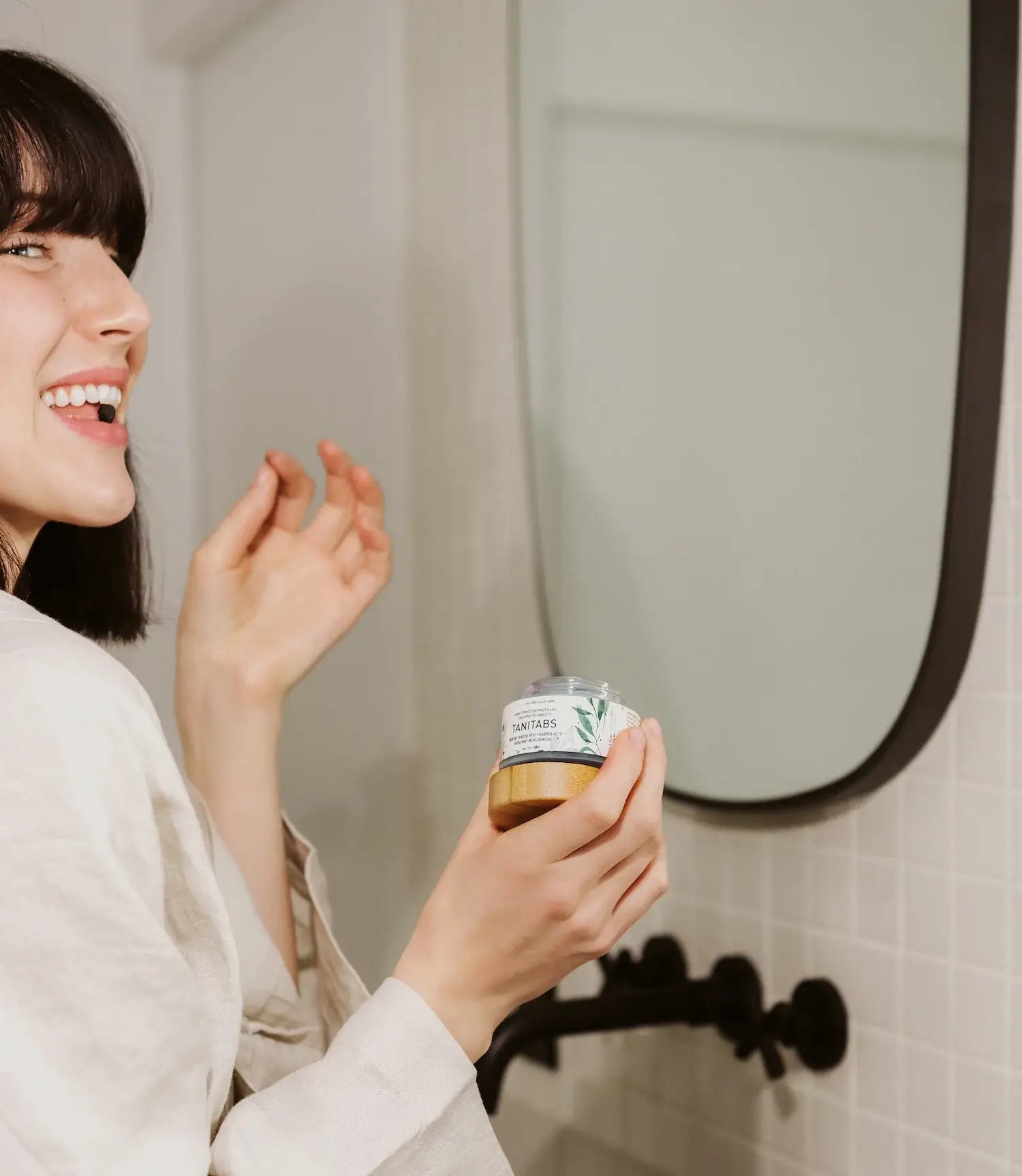 TANIT - Mint Charcoal Toothpaste Tablets-Compostable Refill 124 tabs