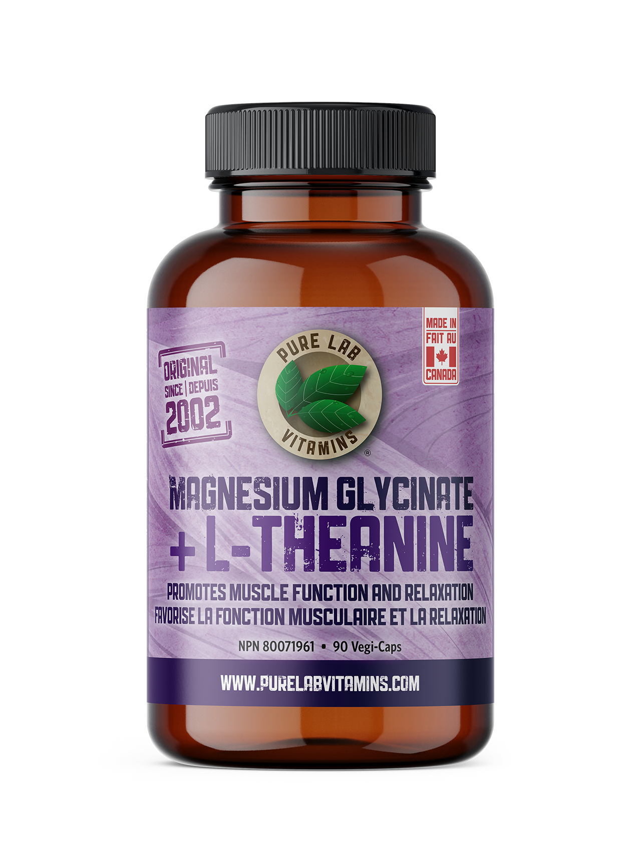 Pure Lab Vitamins Magnesium Glycinate + L-Theanine