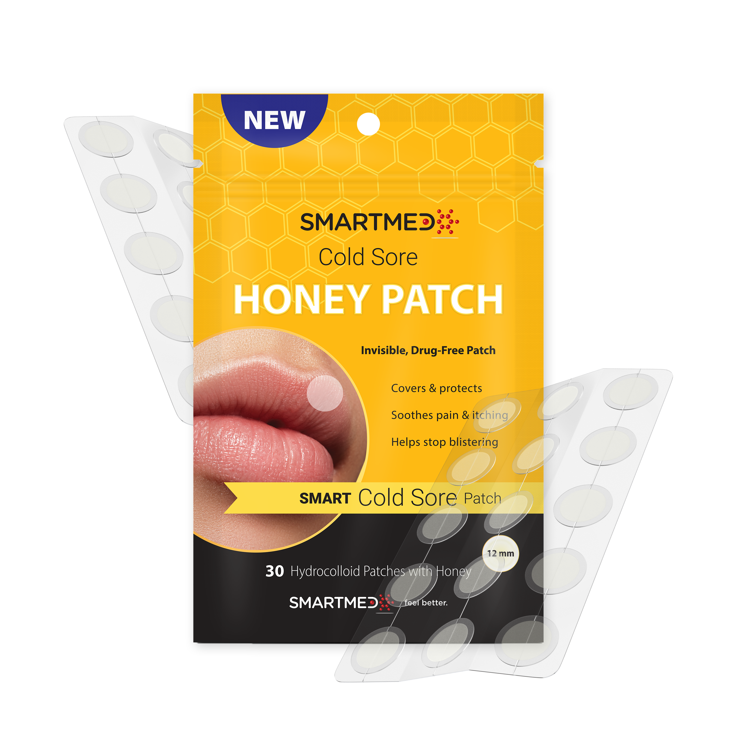SMARTMED - Smart Cold Sore Treatment Patch with Honey