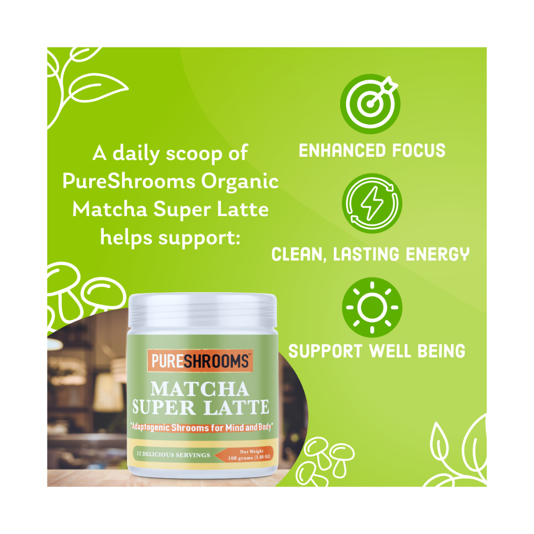 PureShrooms Inc. - Matcha Super Latte | 108g | 12 Servings