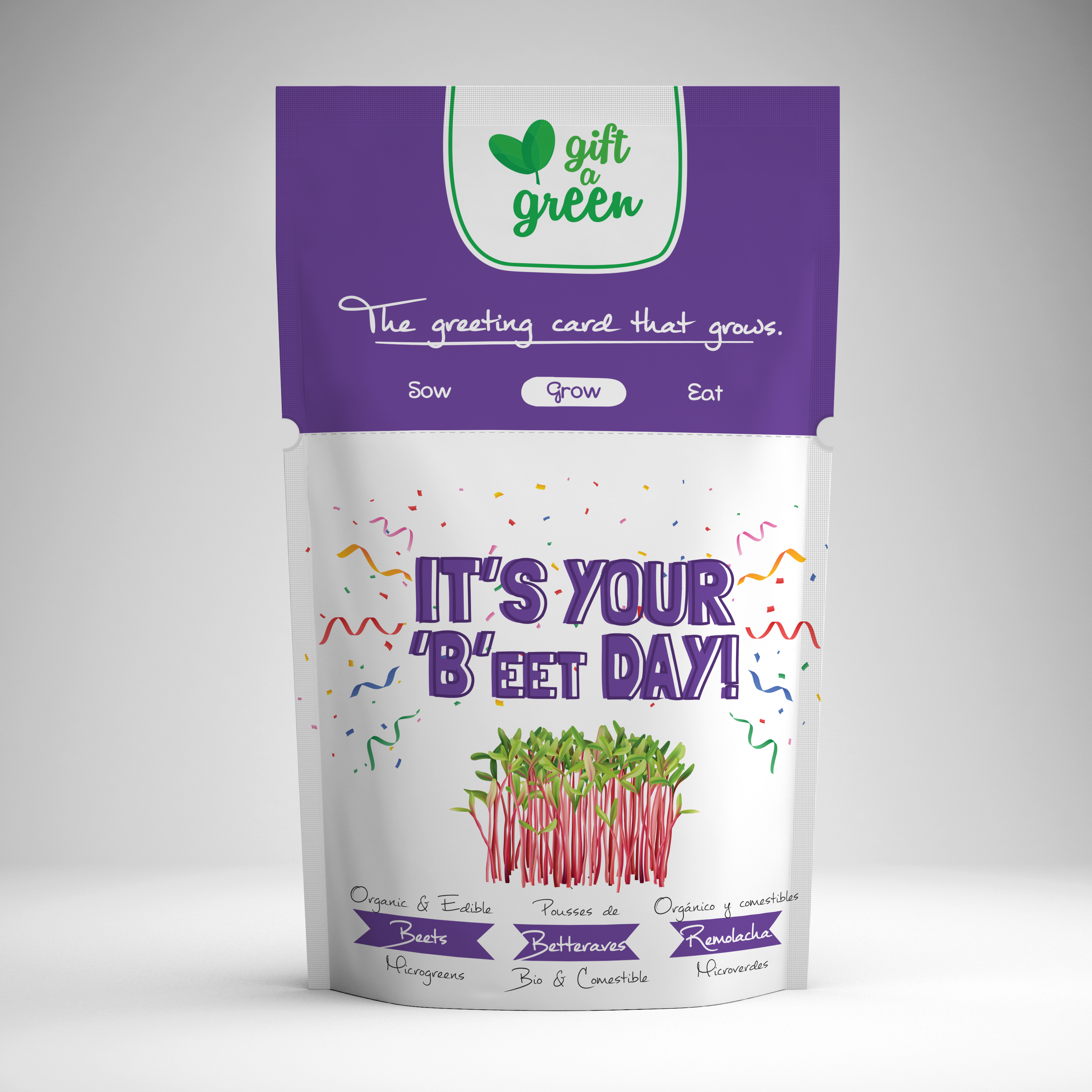 giftagreen - It's Your B'eet Day Greeting Card Pouch