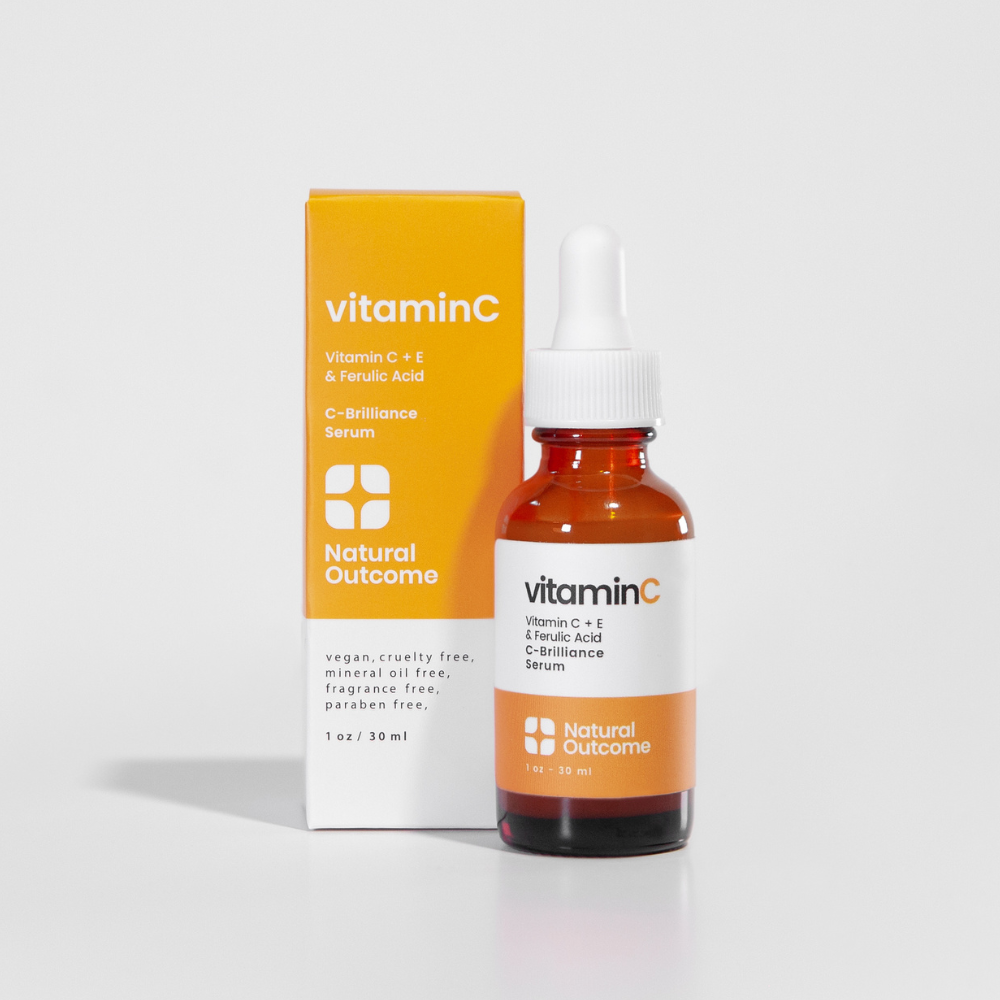Natural Outcome Skincare - Vitamin C + E Serum with Ferulic Acid - C-Brilliance