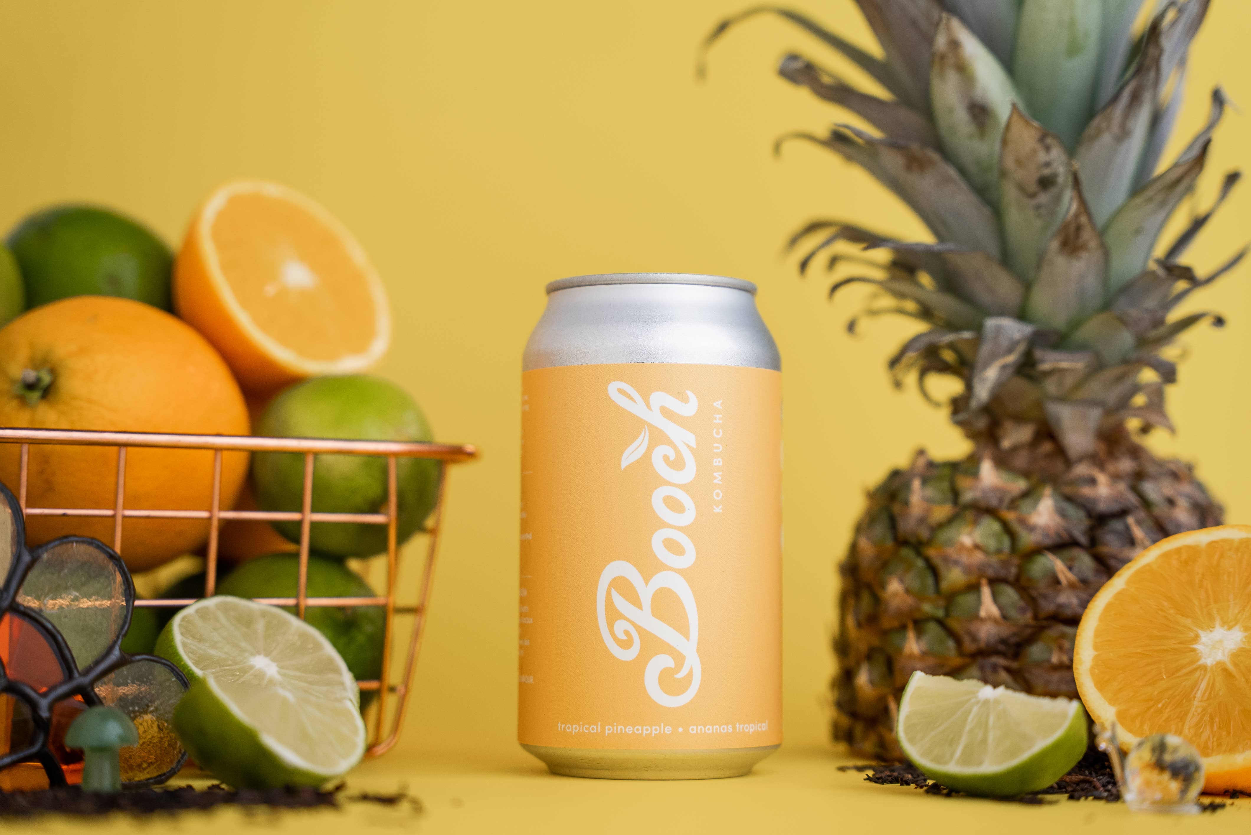 Booch Organic Kombucha + Moonbrew by Booch - Cans - Tropical Pineapple Kombucha