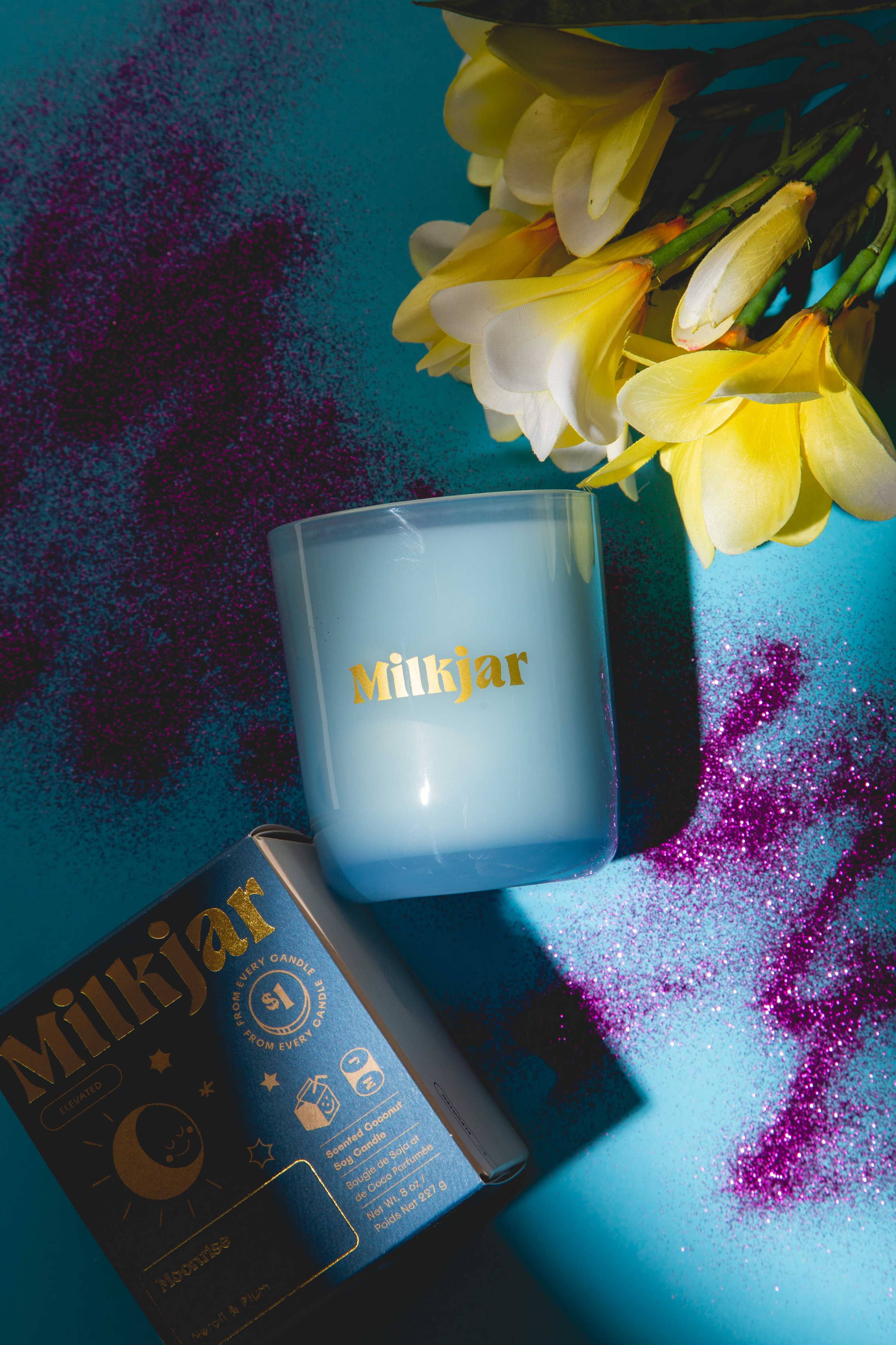 Milk Jar Candle Co. - Moonrise - Neroli & Plum Coconut Soy 8oz Candle
