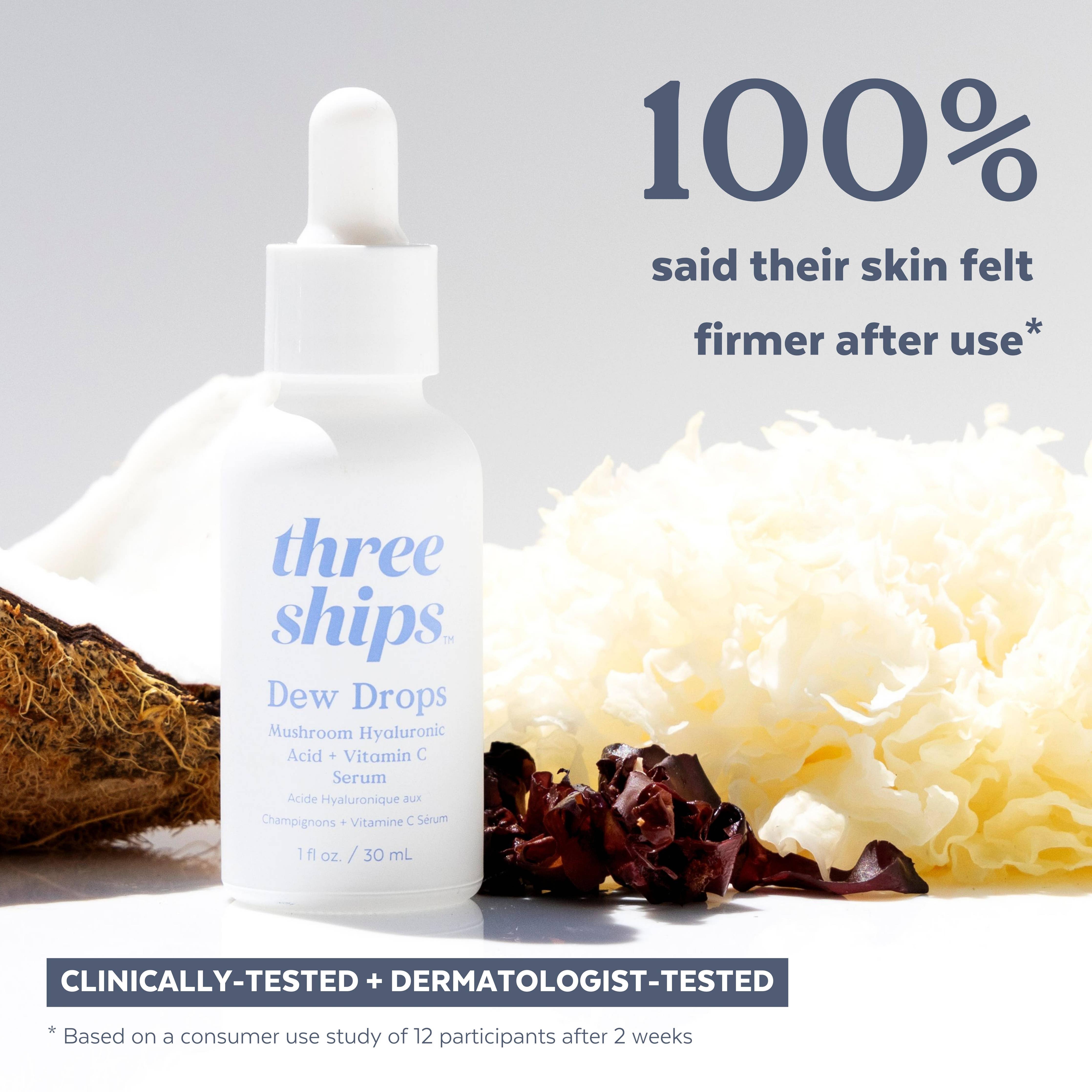 Three Ships - Dew Drops Mushroom Hyaluronic Acid + Vitamin C Serum (30mL)