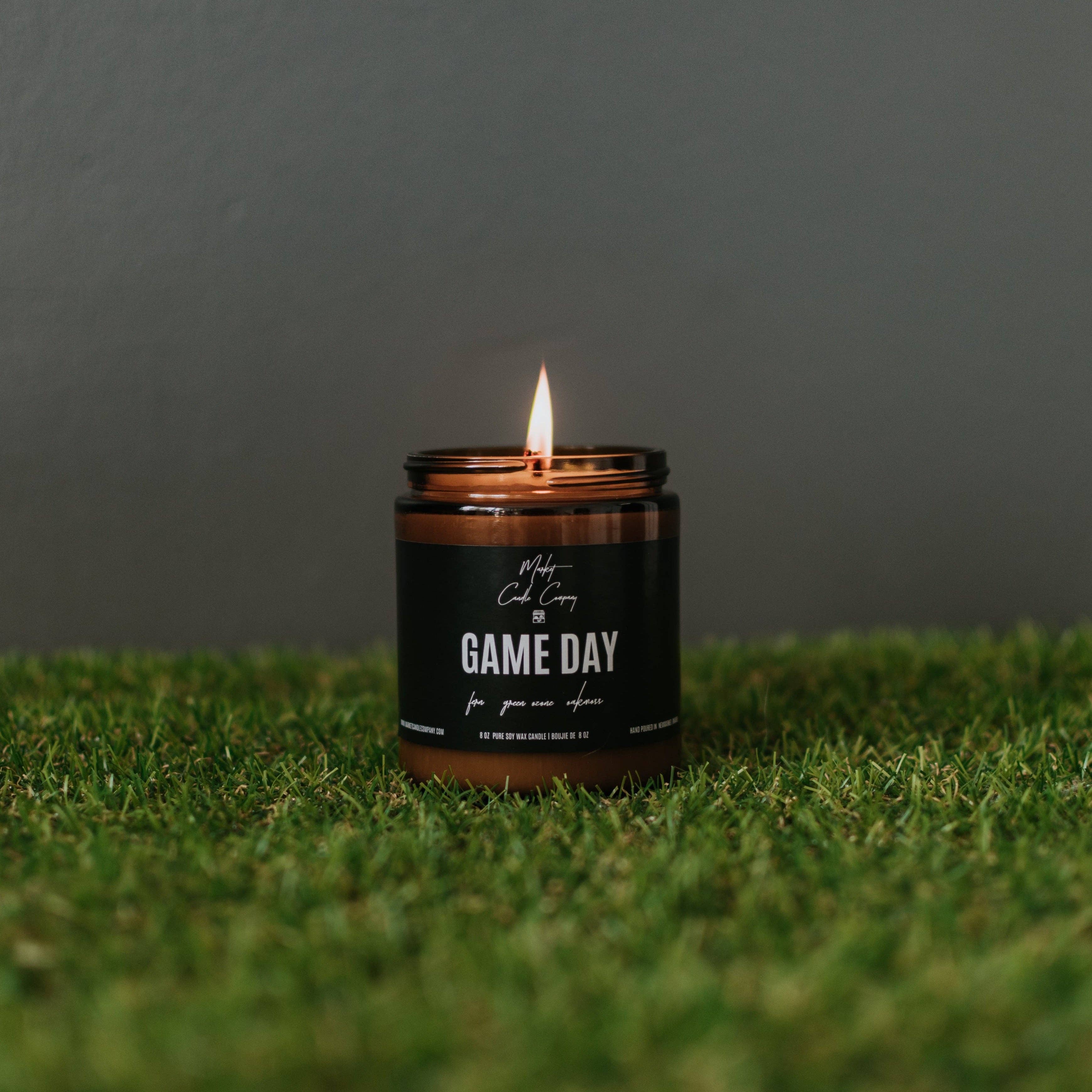 Market Candle Company - GAME DAY SOY WAX CANDLE: 8 oz Single Wick