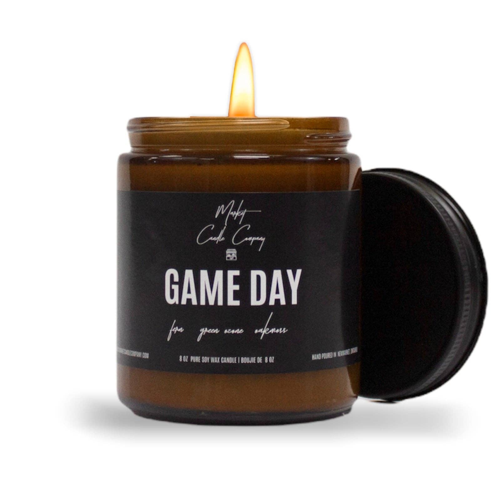 Market Candle Company - GAME DAY SOY WAX CANDLE: 8 oz Single Wick