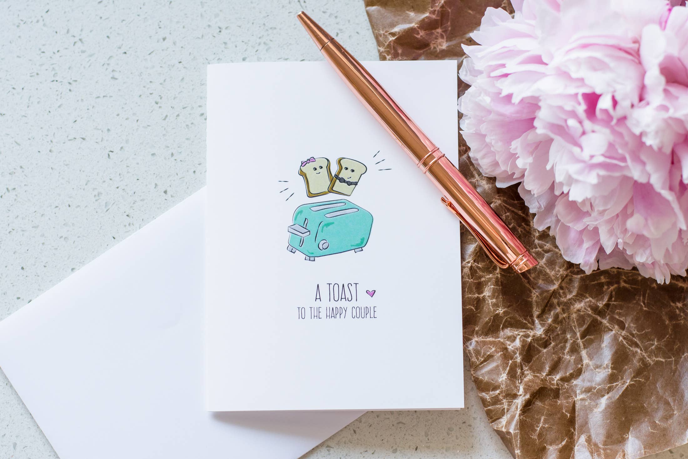 Jaybee Design - A Toast to the Happy Couple Card
