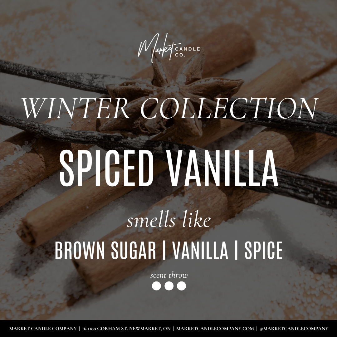 Market Candle Company - WINTER WHITE LABEL - SPICED VANILLA SOY CANDLE - WHOLESALE: GOLD