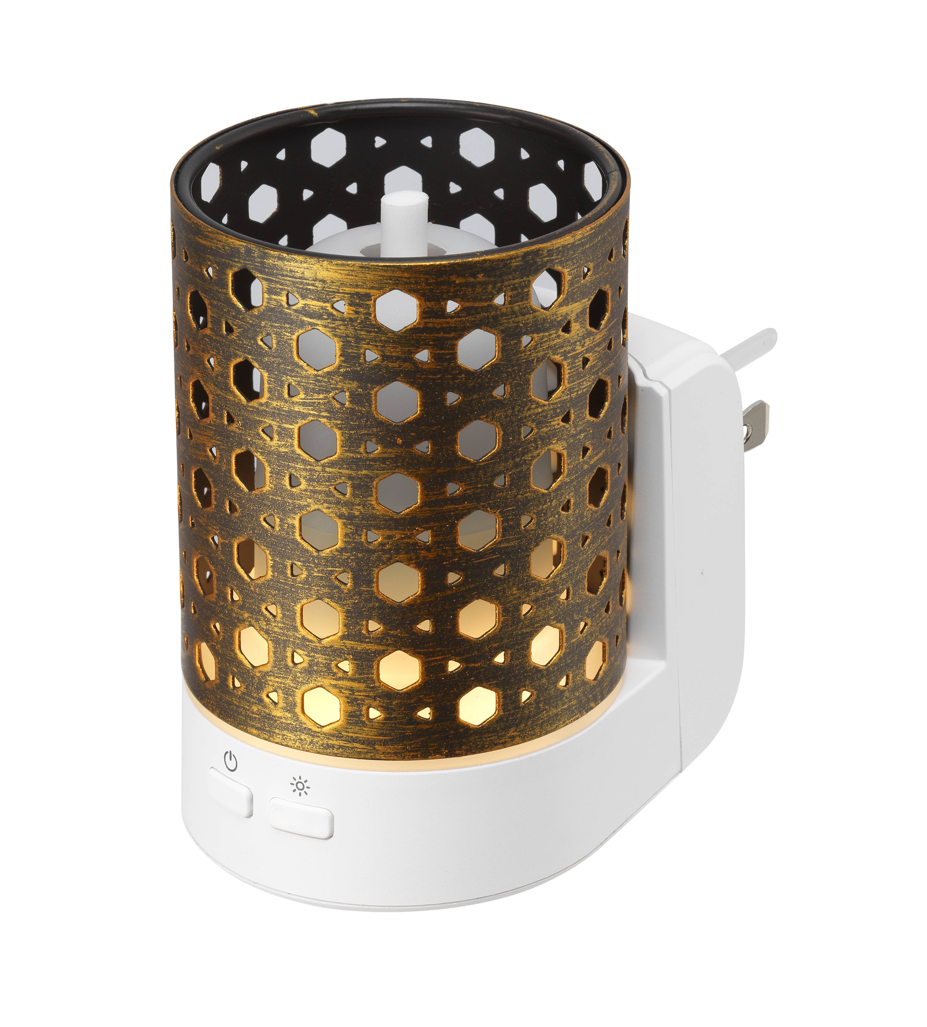 SERENE HOUSE - Basket Brown Metal Essential Oil Wall-Plug Diffuser