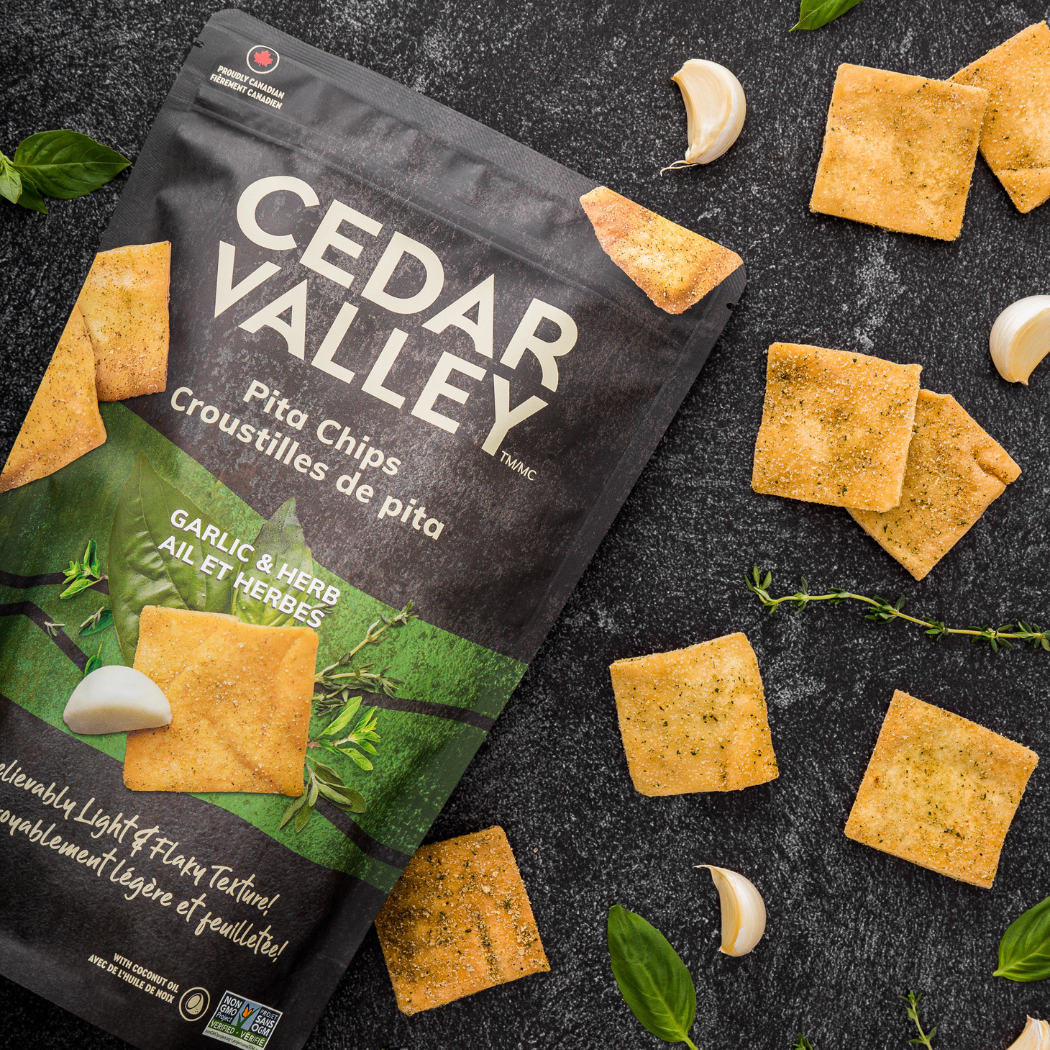 Cedar Valley - Garlic and Herb Pita Chips