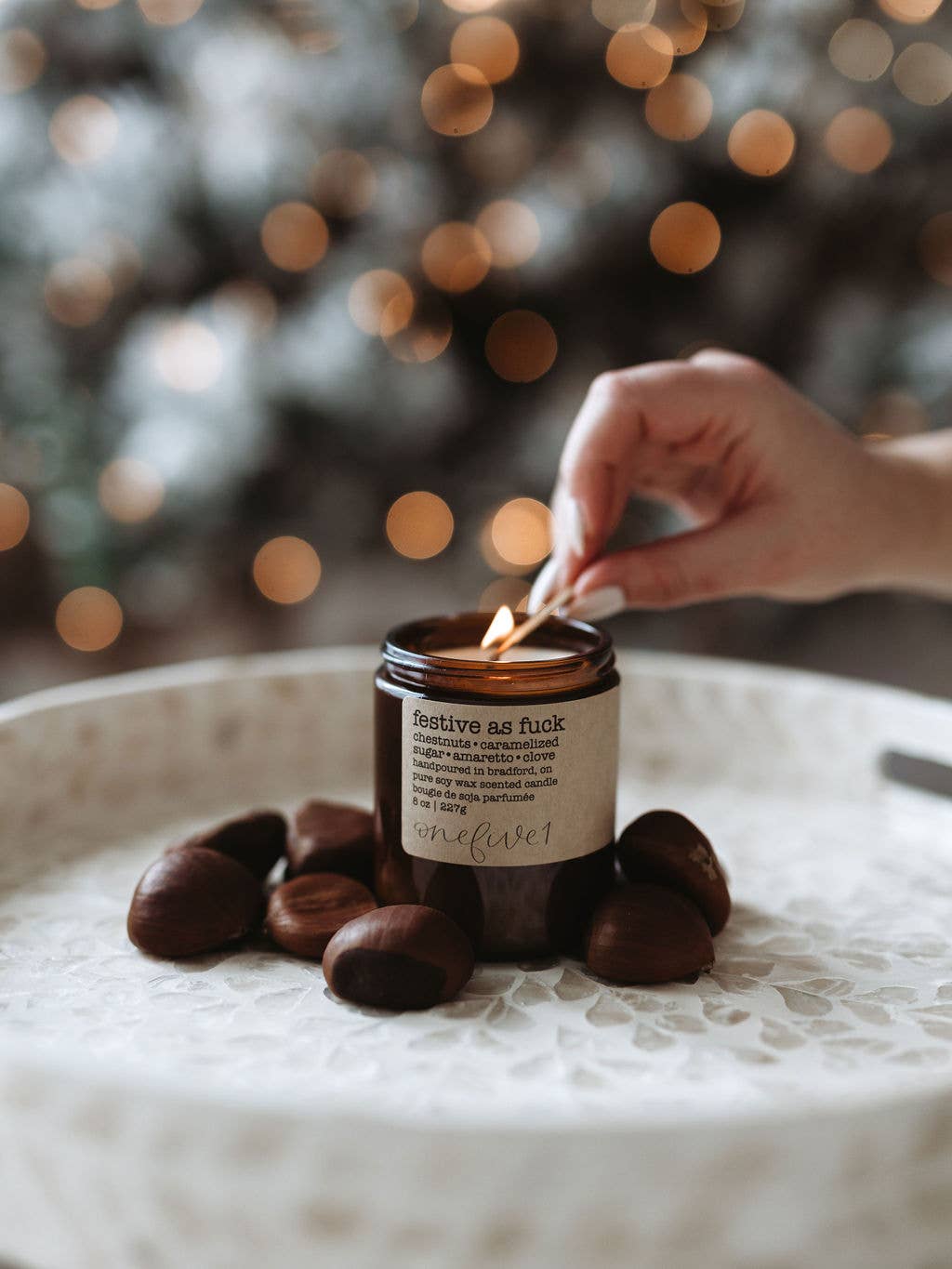 onefive1 - Winter holiday candles- soy wax : Tree farm