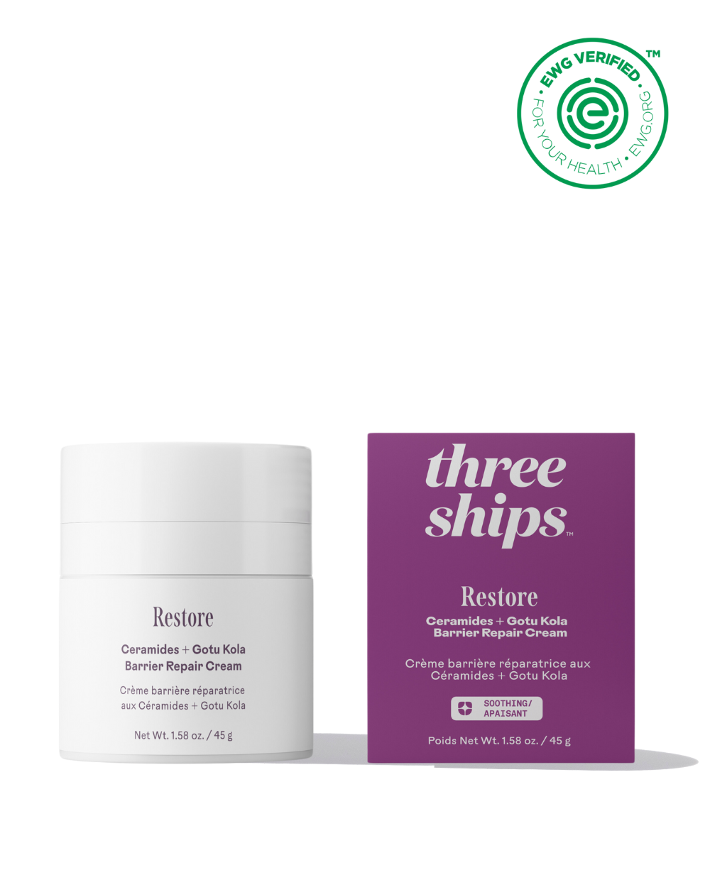Three Ships - Restore Ceramides + Gotu Kola Barrier Repair Cream