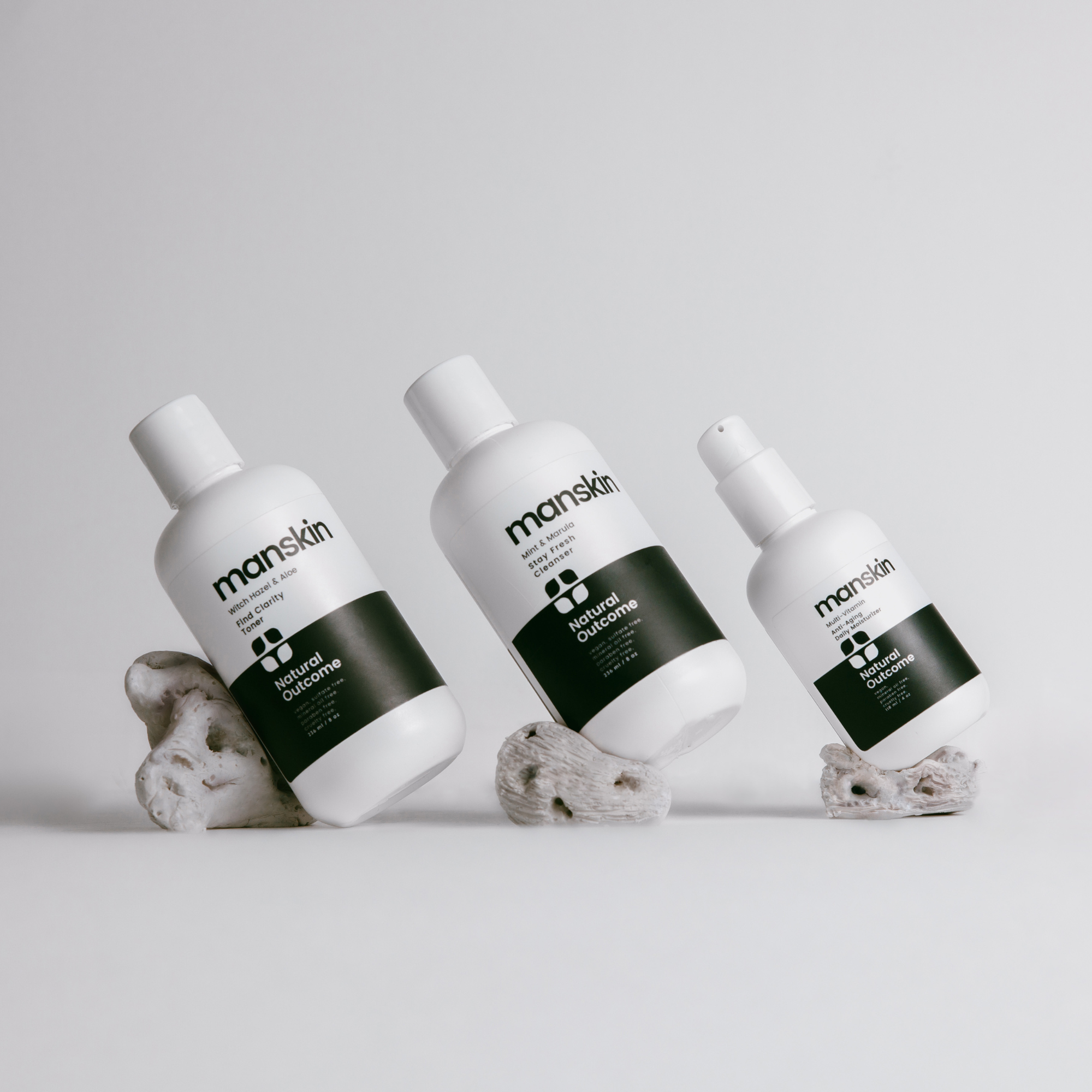 Natural Outcome Skincare - Man Skin Daily 3 Step Regimen Face Set