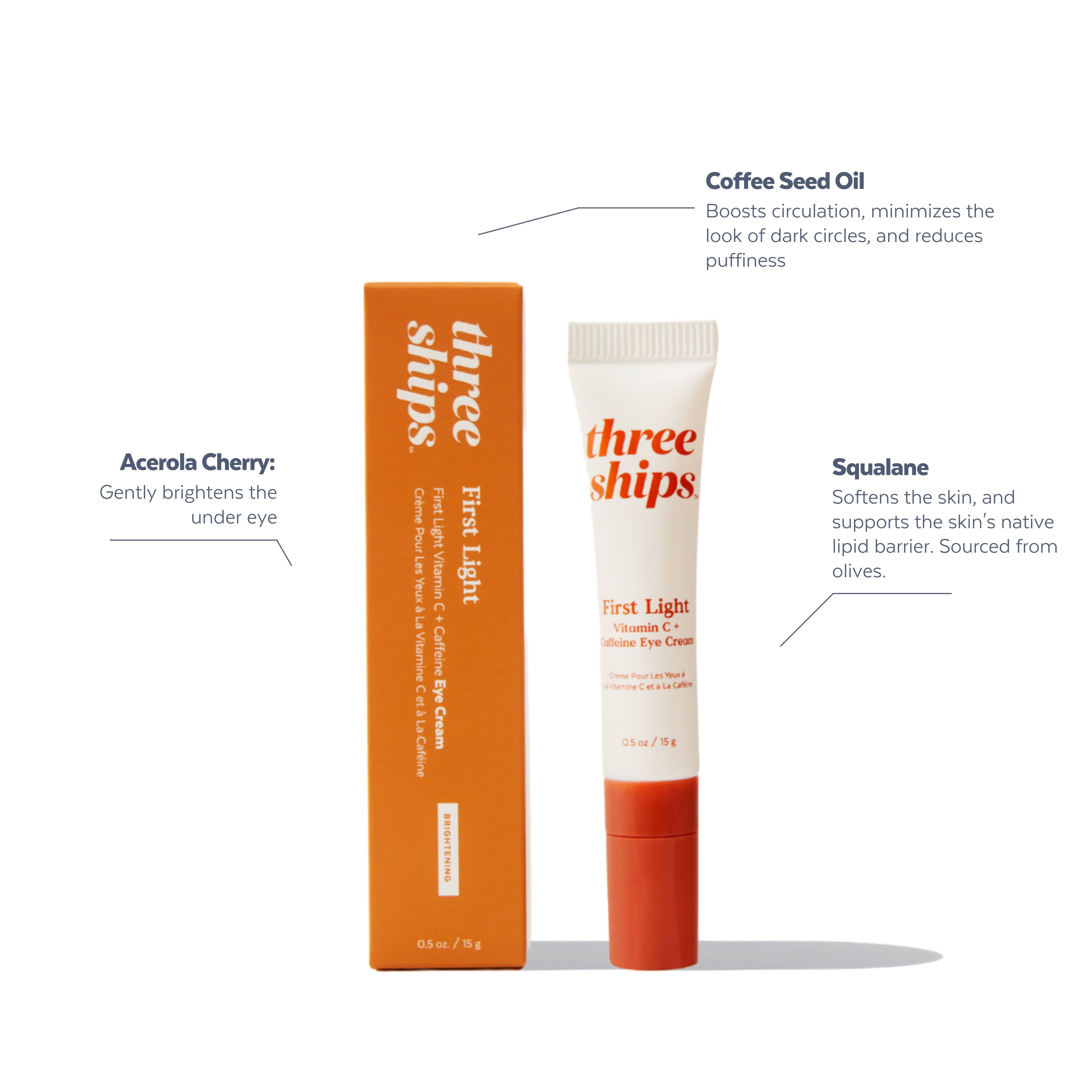 Three Ships - First Light Vitamin C + Caffeine Eye Cream
