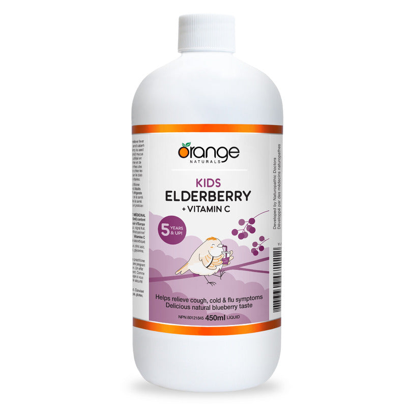 Orange Naturals Kids Elderberry + Vitamin C Liquid - 450ml