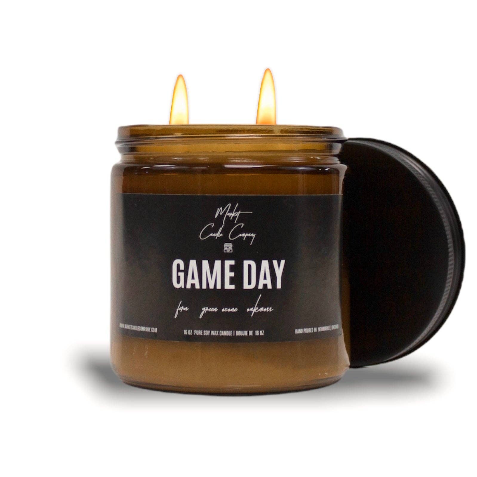 Market Candle Company - GAME DAY SOY WAX CANDLE: 8 oz Single Wick