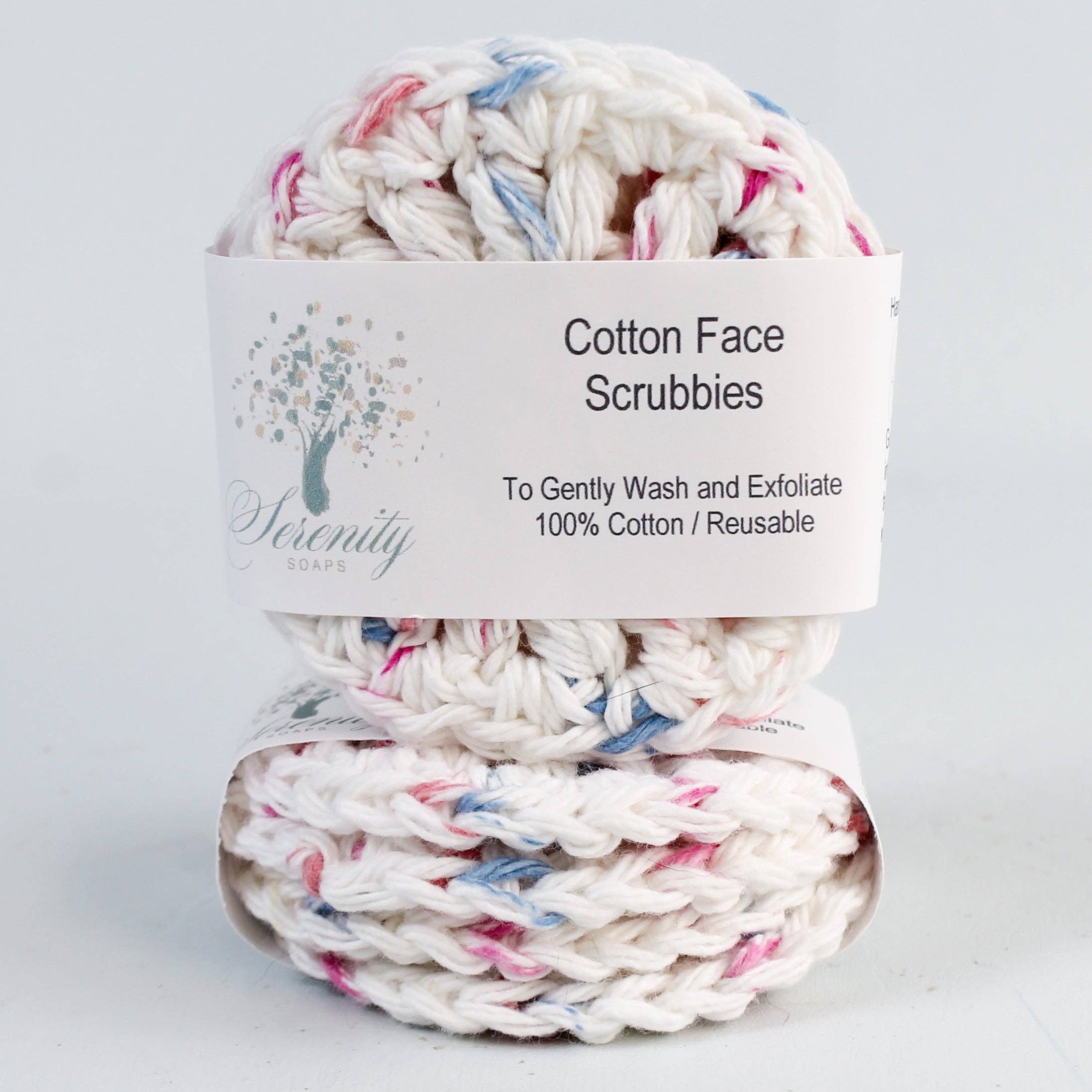 Serenity Soaps - Cotton Face Scrubbies: Confetti