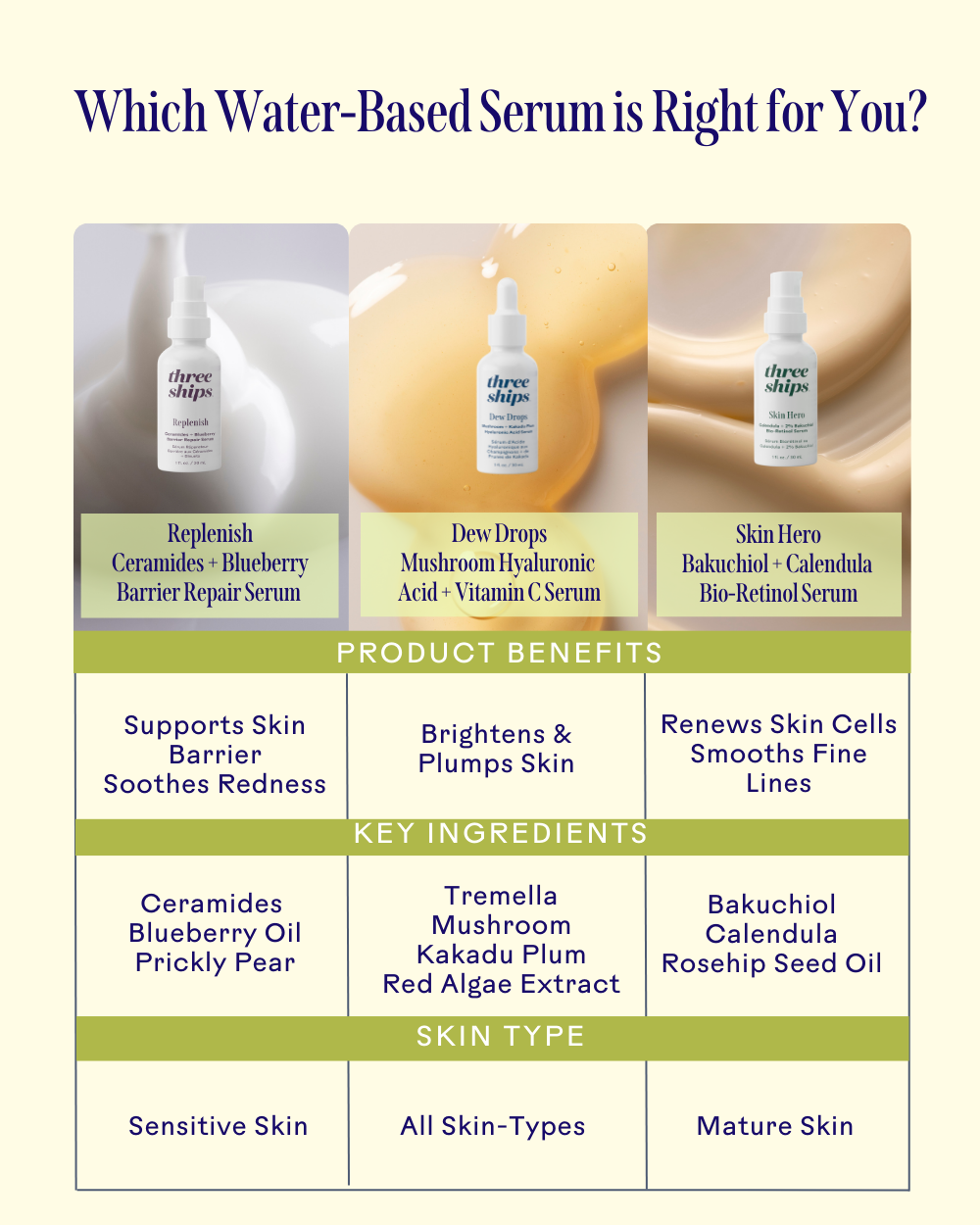 Three Ships - SkinHero™ Calendula + 2% Bakuchiol Bio-Retinol Serum