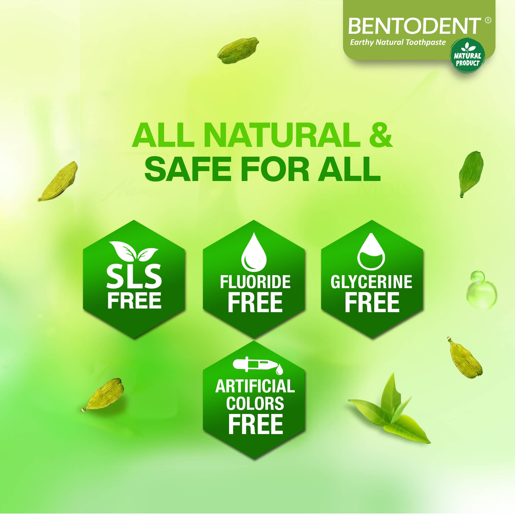 bentodent - Bentodent Premium Mint Natural Toothpaste