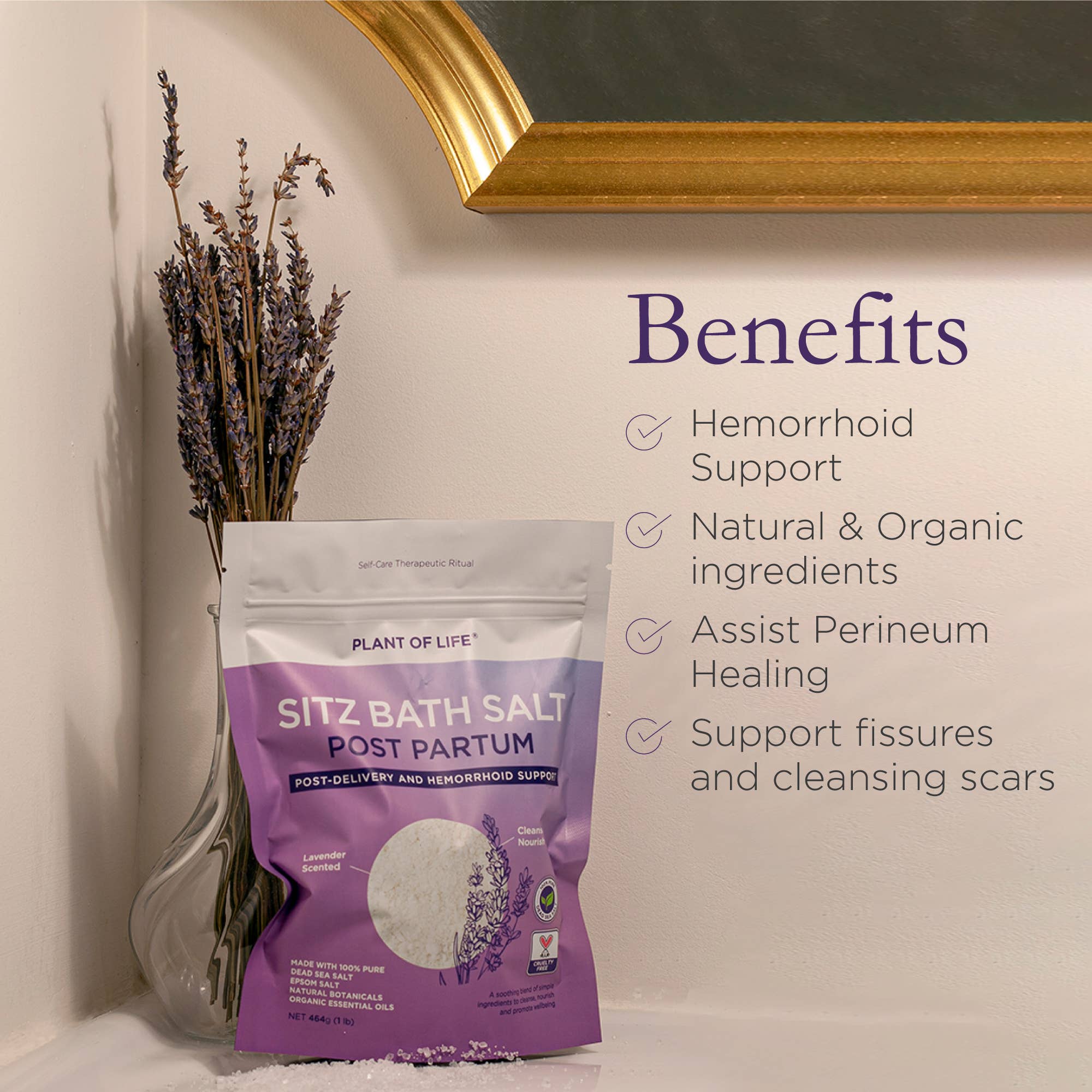 Plant of Life - Postpartum Recovery Bath Soak | Sitz Salt with Epsom Salt