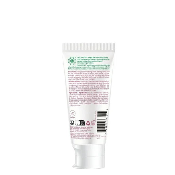 ATTITUDE Baby Leaves - Training Toothpaste (Fluoride Free) 75 mL