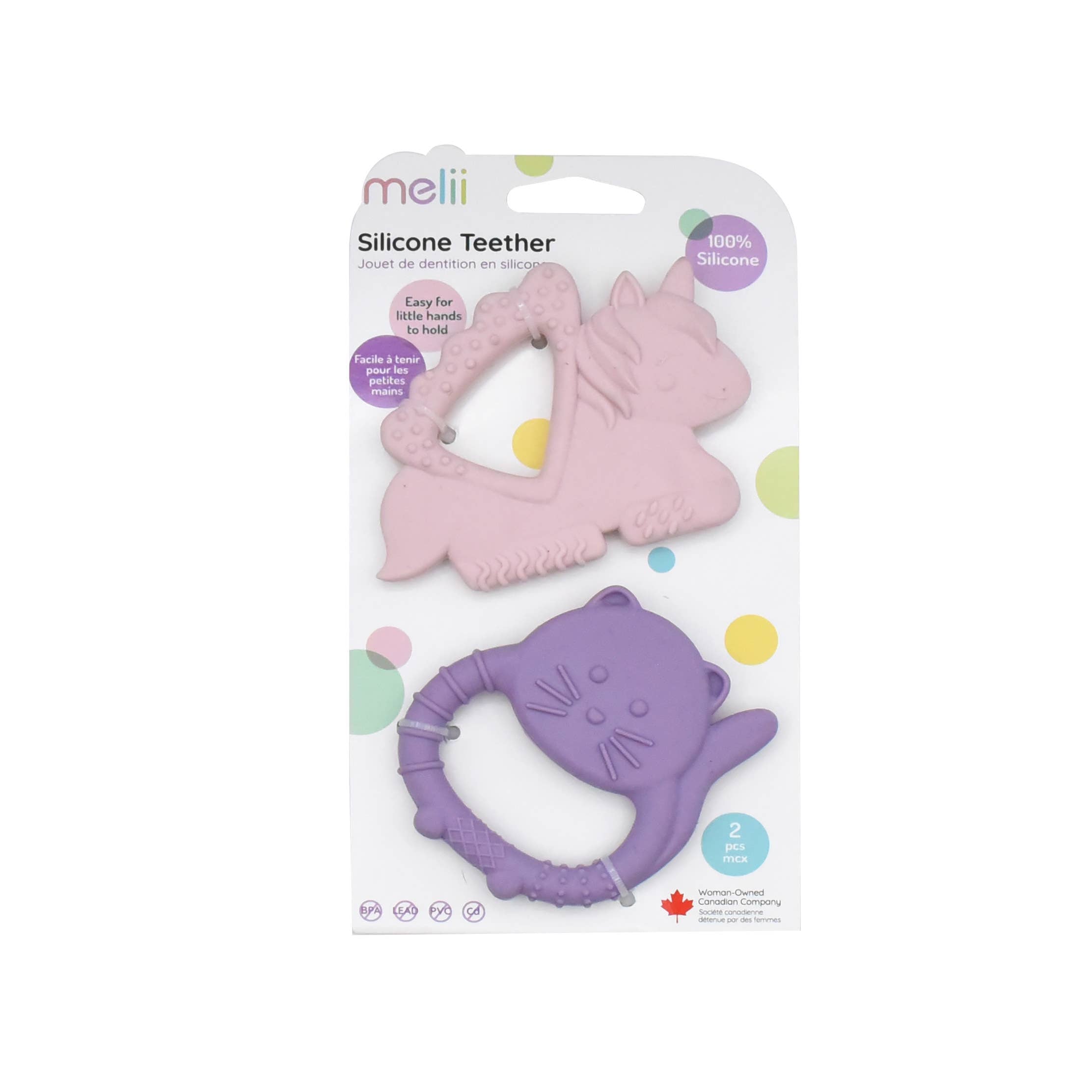 melii - Silicone Teethers: Purple