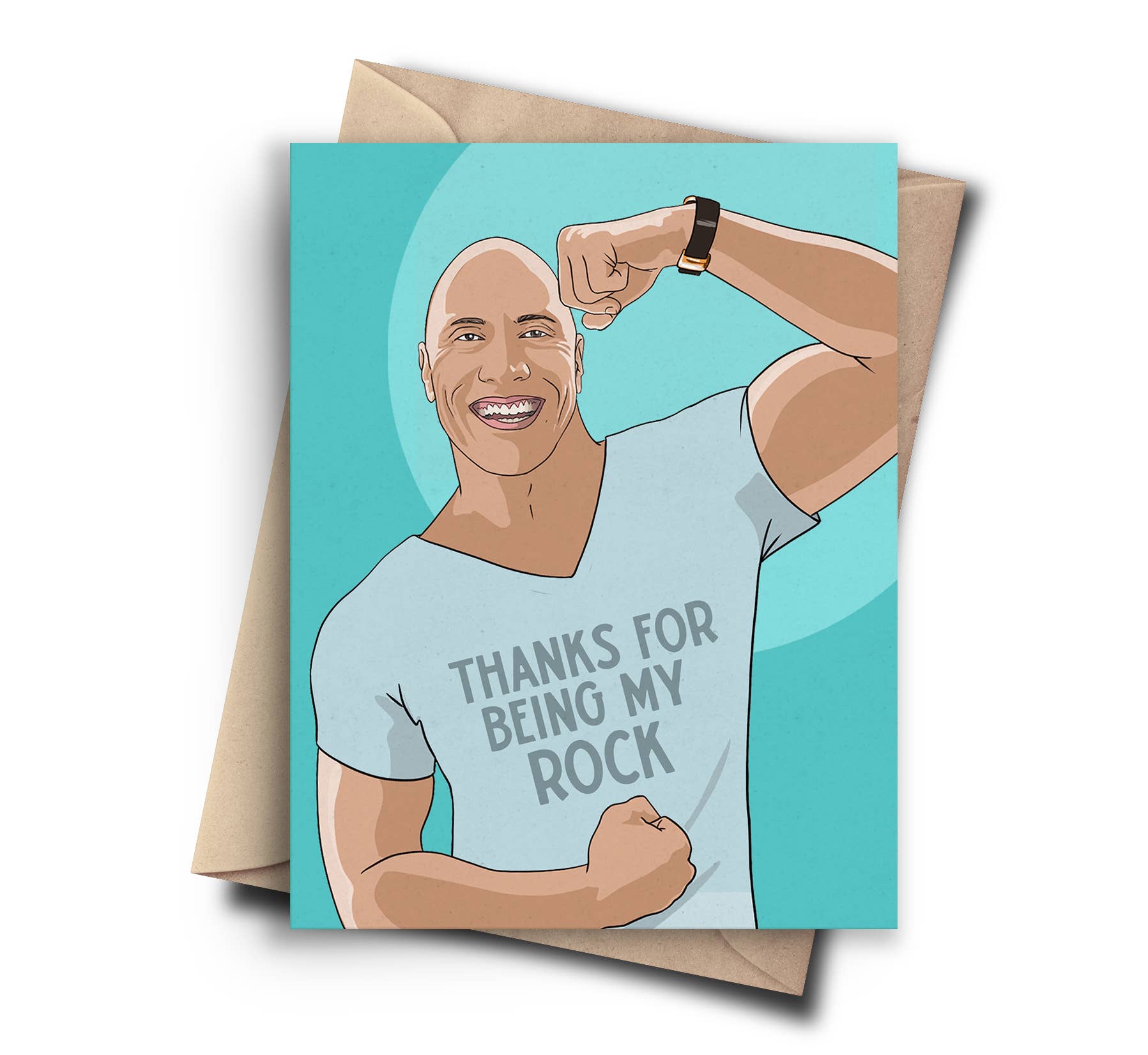 Pop Cult Paper - The Rock Thank You Card / Mothers Day Card / Friendship Card