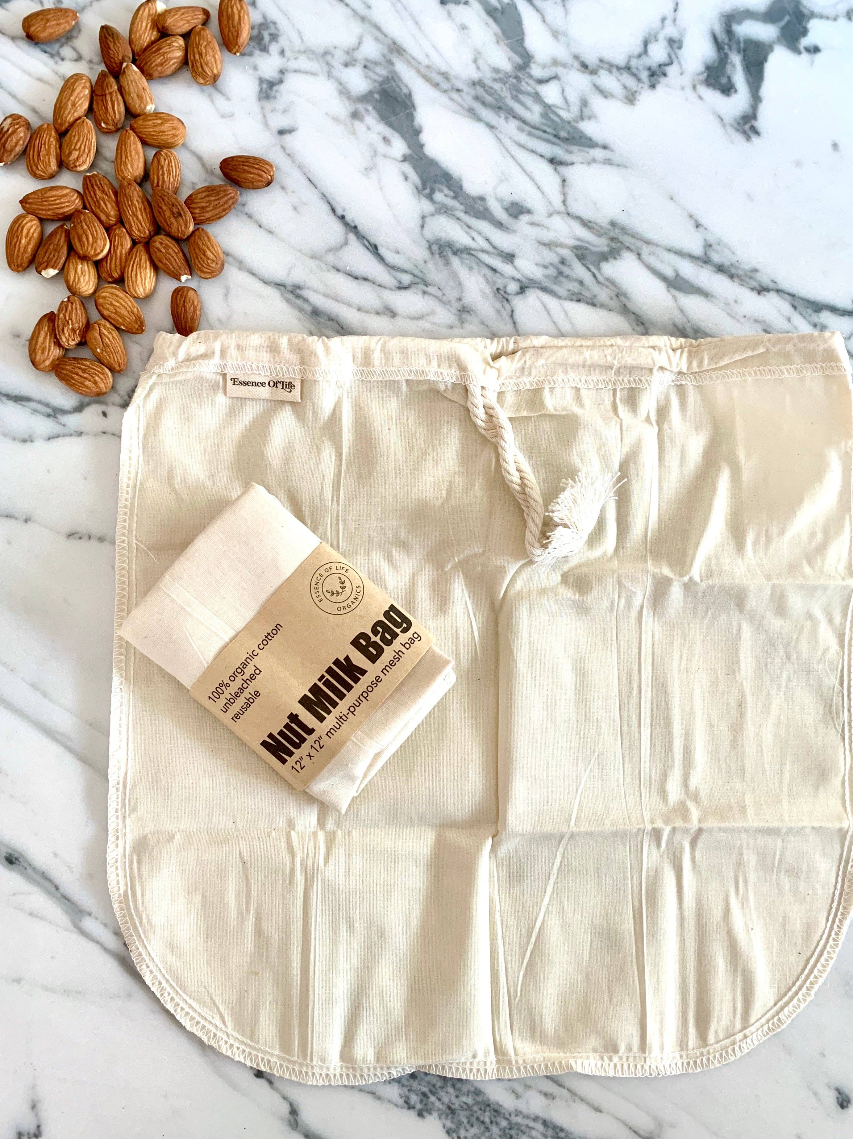 Essence of Life Organics - 100% organic cotton nut milk bag