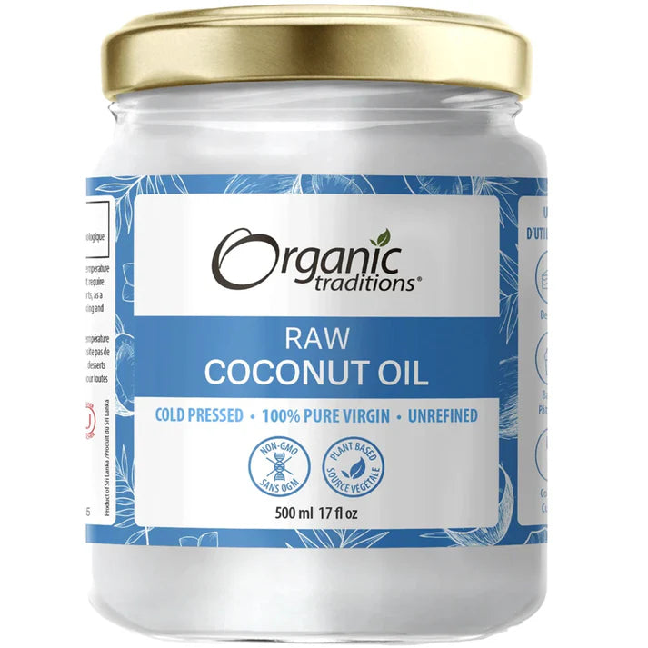 ORGANIC TRADITIONS Coconut Oil, Raw Ex Virgin Unrefind