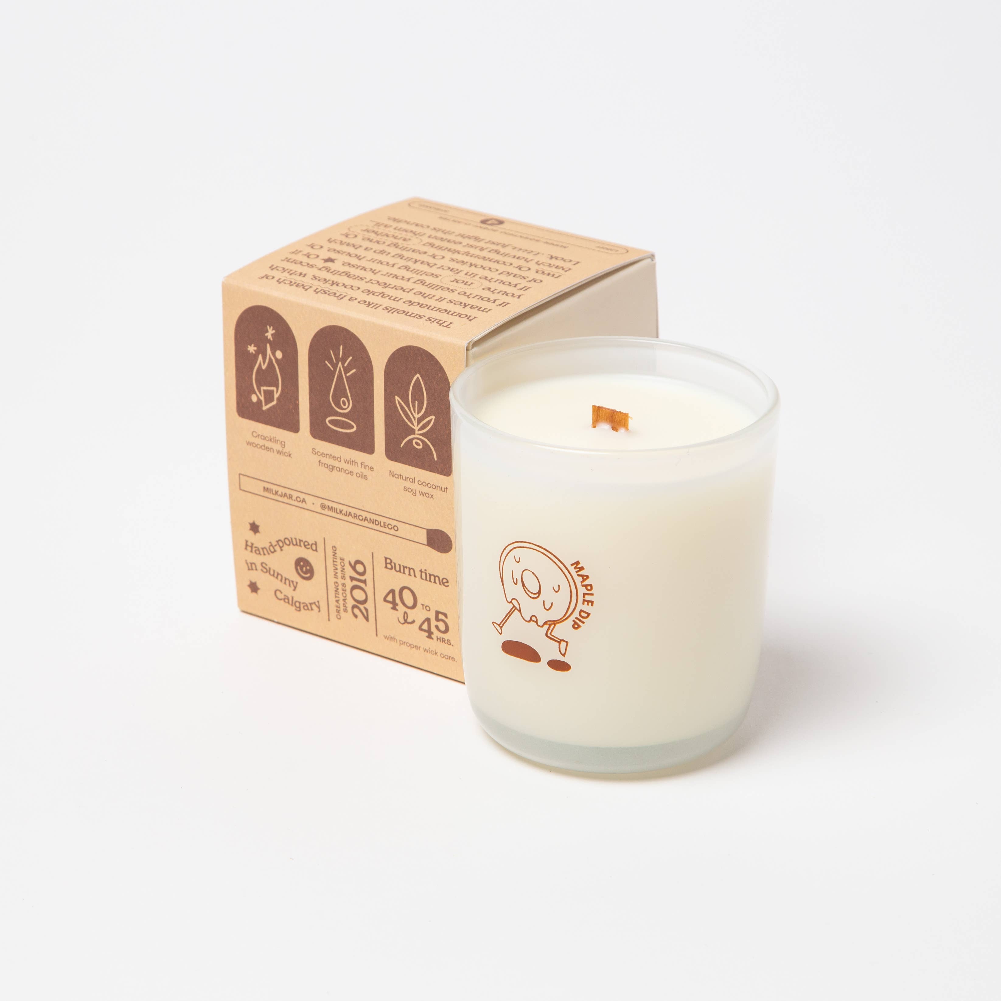 Milk Jar Candle Co. - Maple Dip - Warm Maple Butter Coconut Soy 8oz Candle
