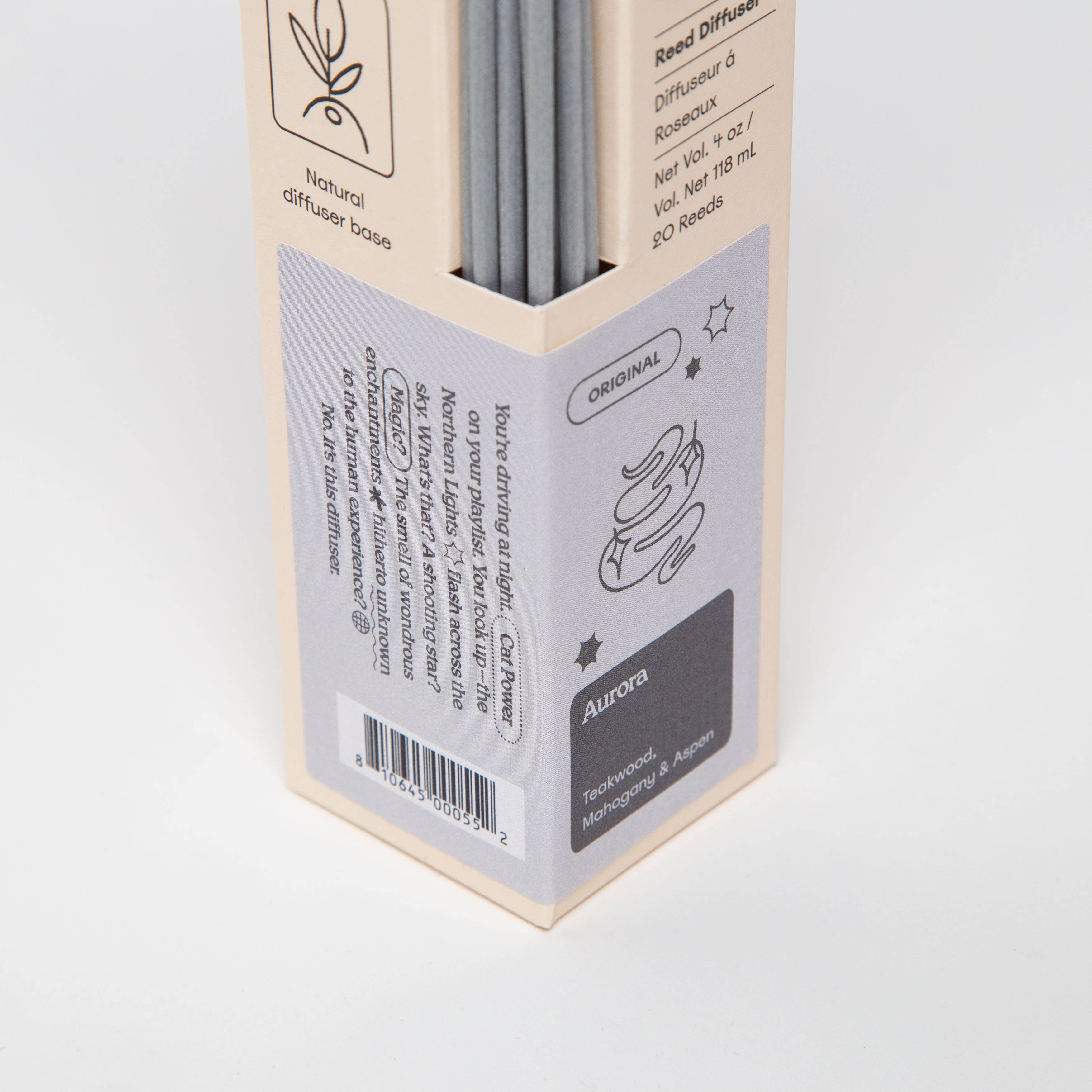 Milk Jar Candle Co. - Aurora - Mahogany, Teakwood & Aspen 4oz Reed Diffuser