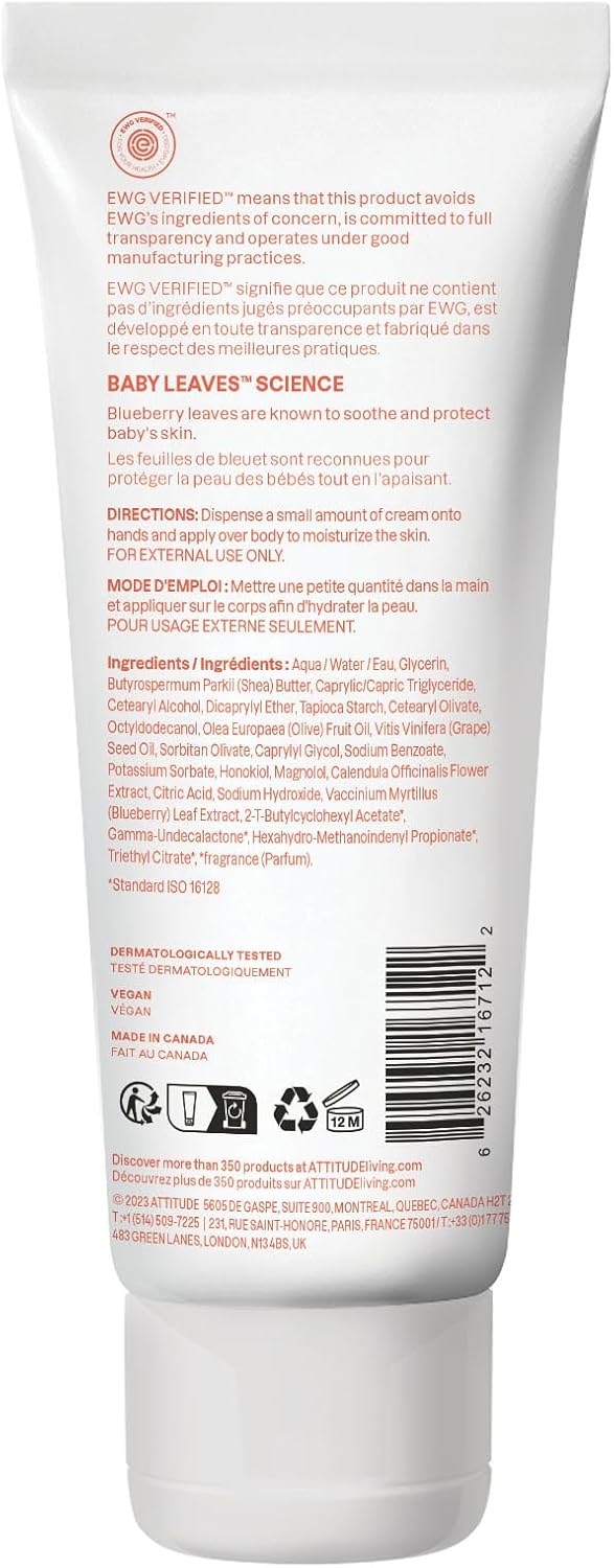 ATTITUDE Body Leaves Calendula Body Cream for Baby (200ml)