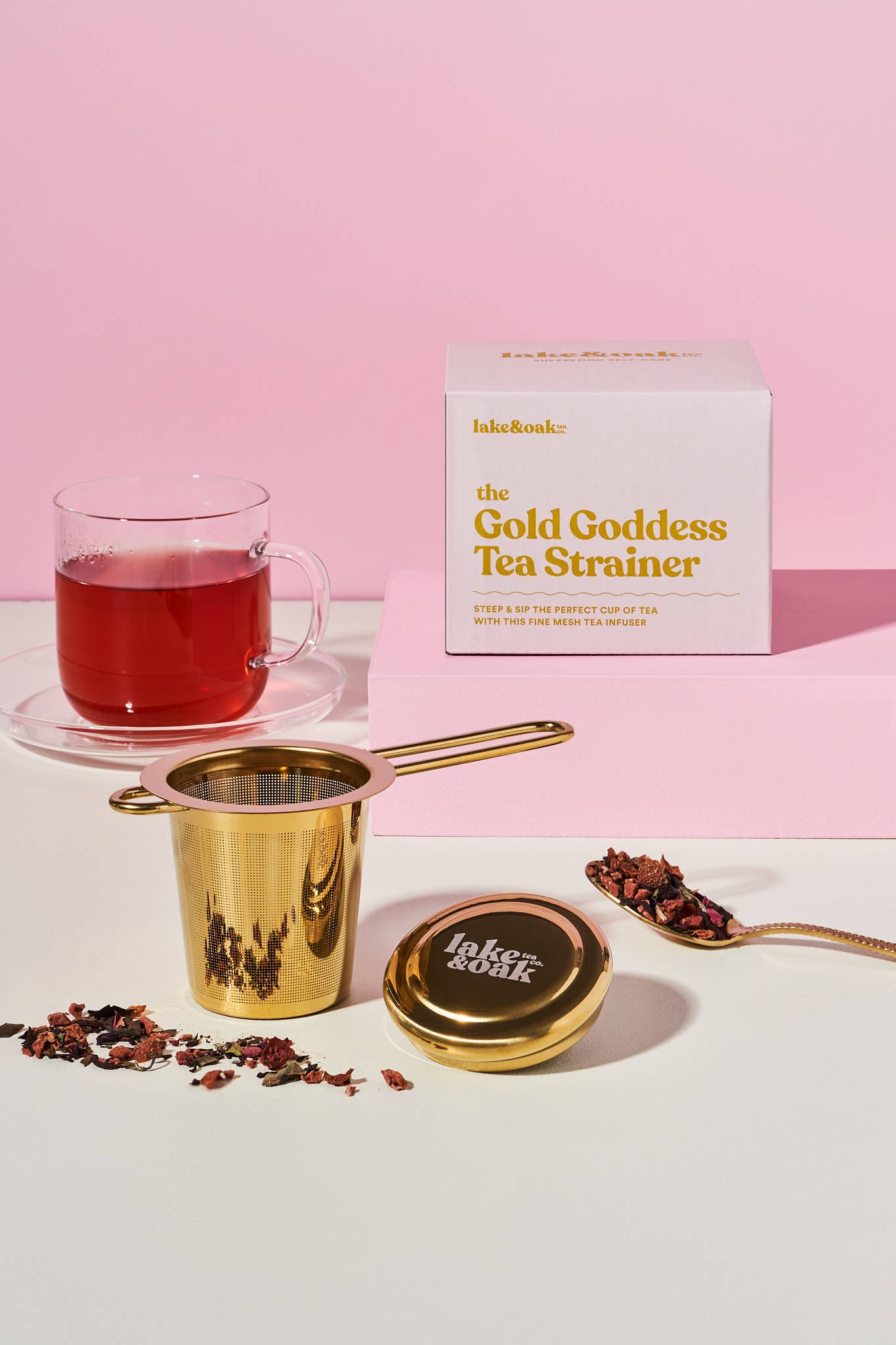 Lake & Oak Tea Co. - Gold Goddess Tea Strainer