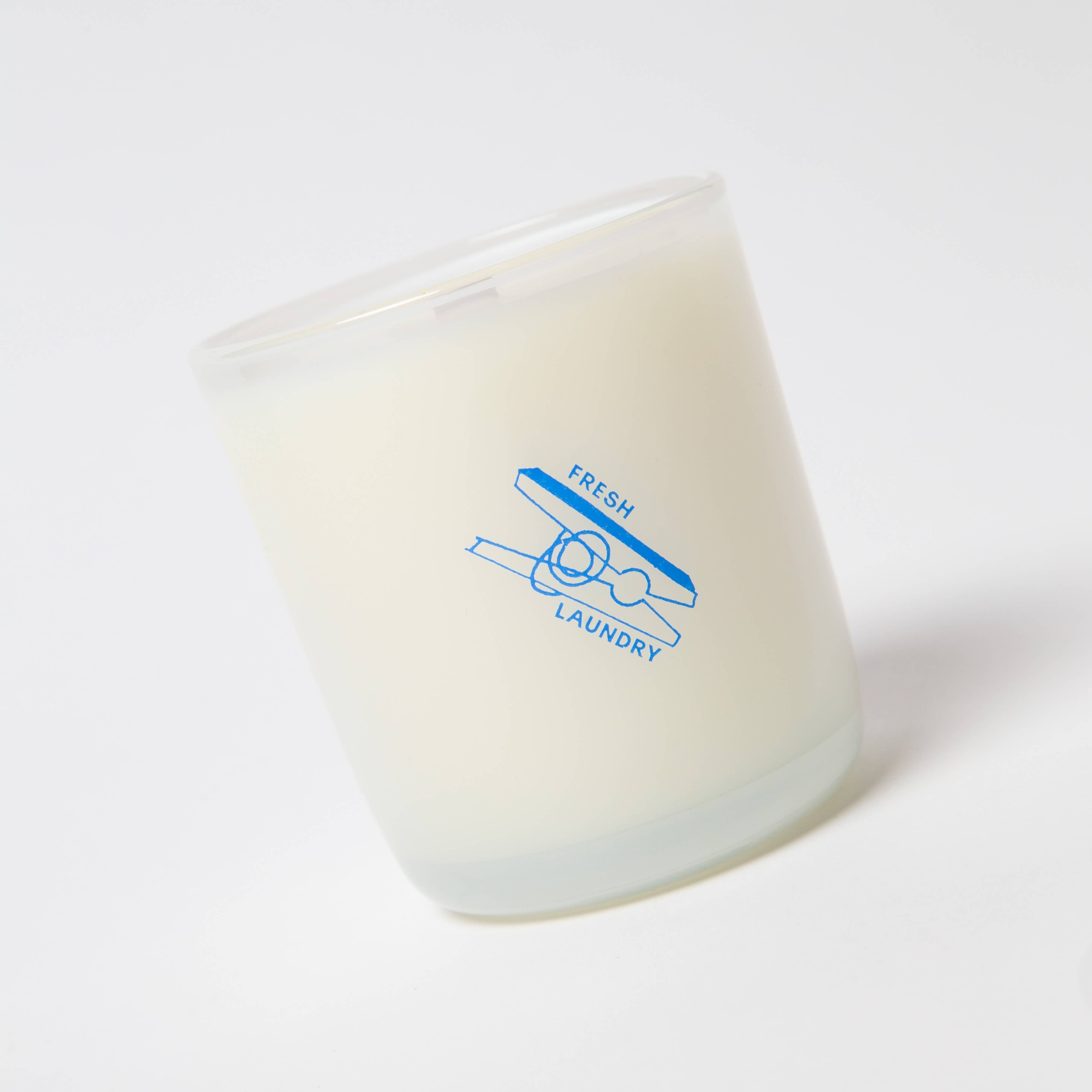 Milk Jar Candle Co. - Fresh Laundry - Rain, Cotton & Vanilla Coco Soy 8oz Candle