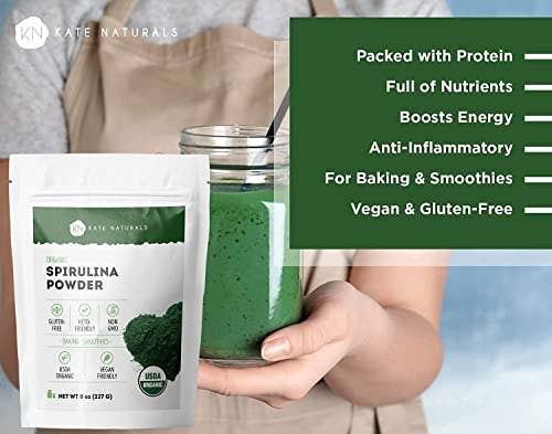 Kate Naturals - Organic Spirulina Powder: Medium