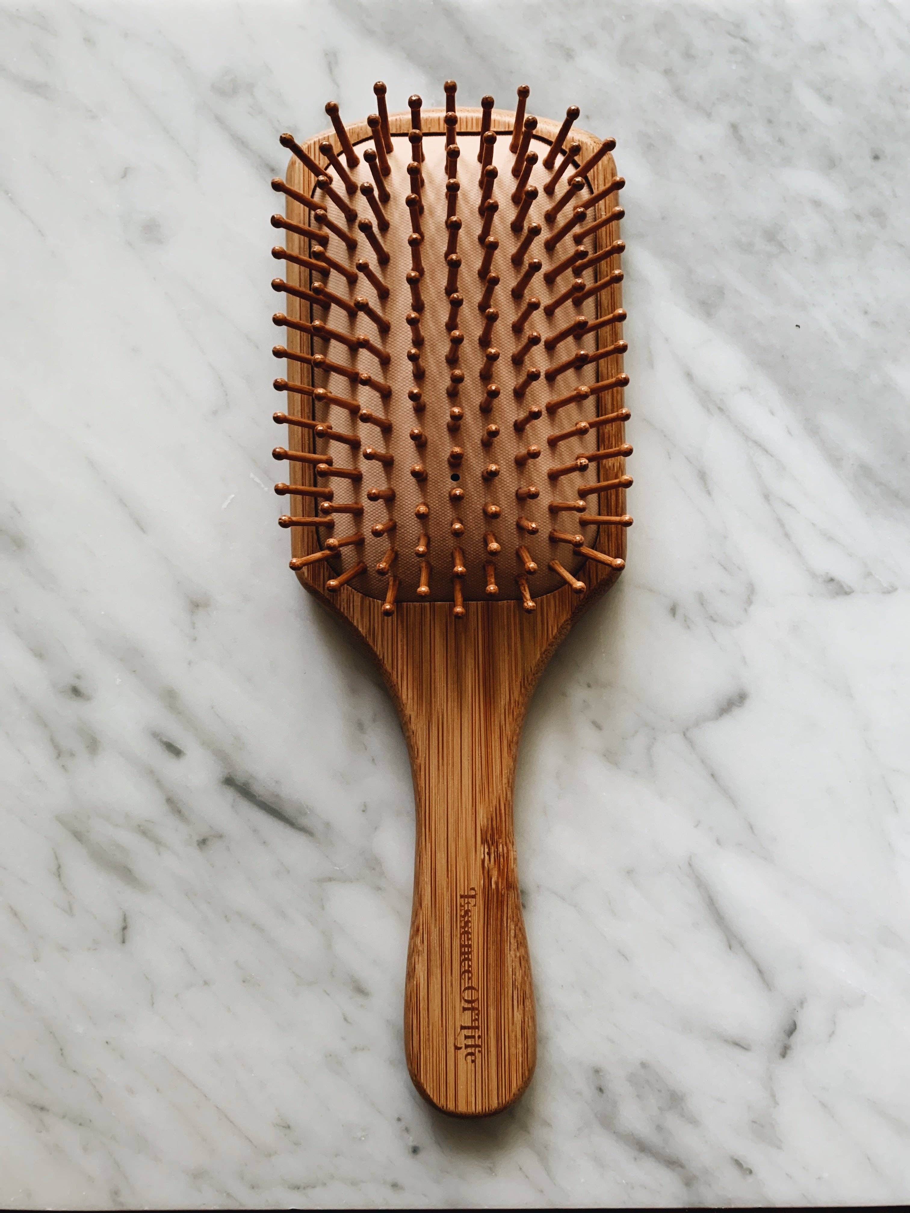 Essence of Life Organics - 100% Biodegradable Bamboo Hair Brush: Rectangle