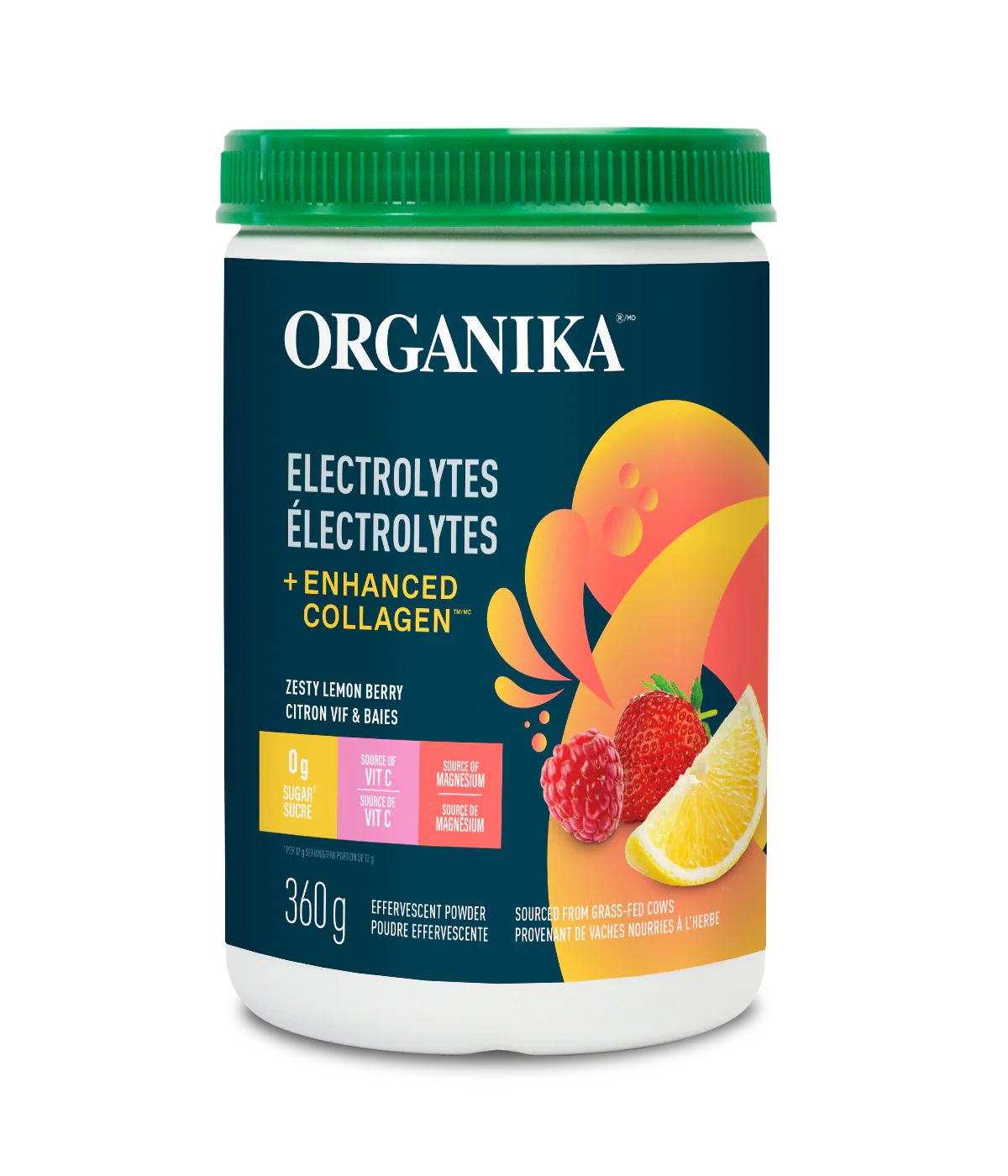 Organika Electrolytes + Enhanced Collagen - Zesty Lemon Berry