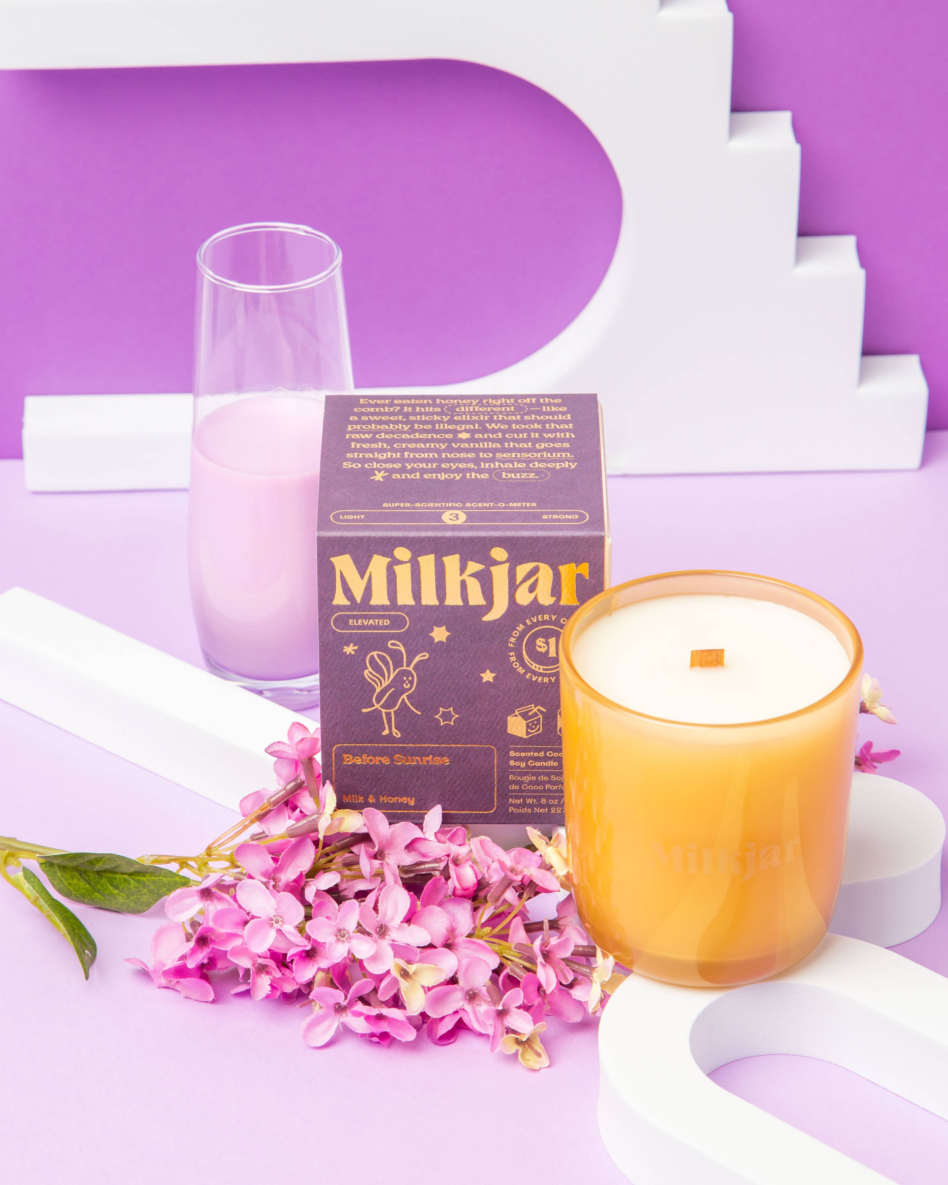 Milk Jar Candle Co. - Before Sunrise - Milk & Honey Coconut Soy 8oz Candle