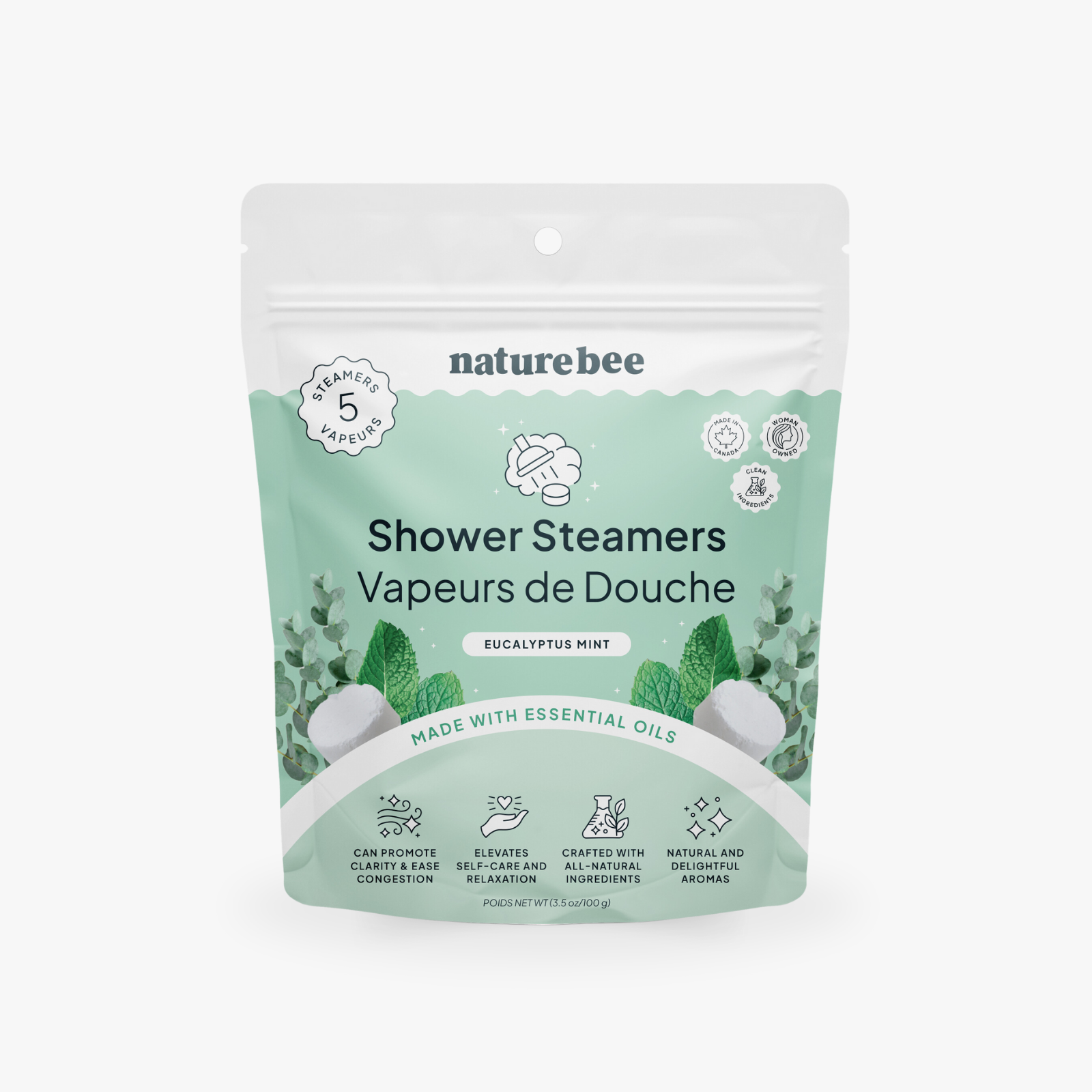 NATURE BEE - Refreshing Mint Shower Steamers | Nature Bee